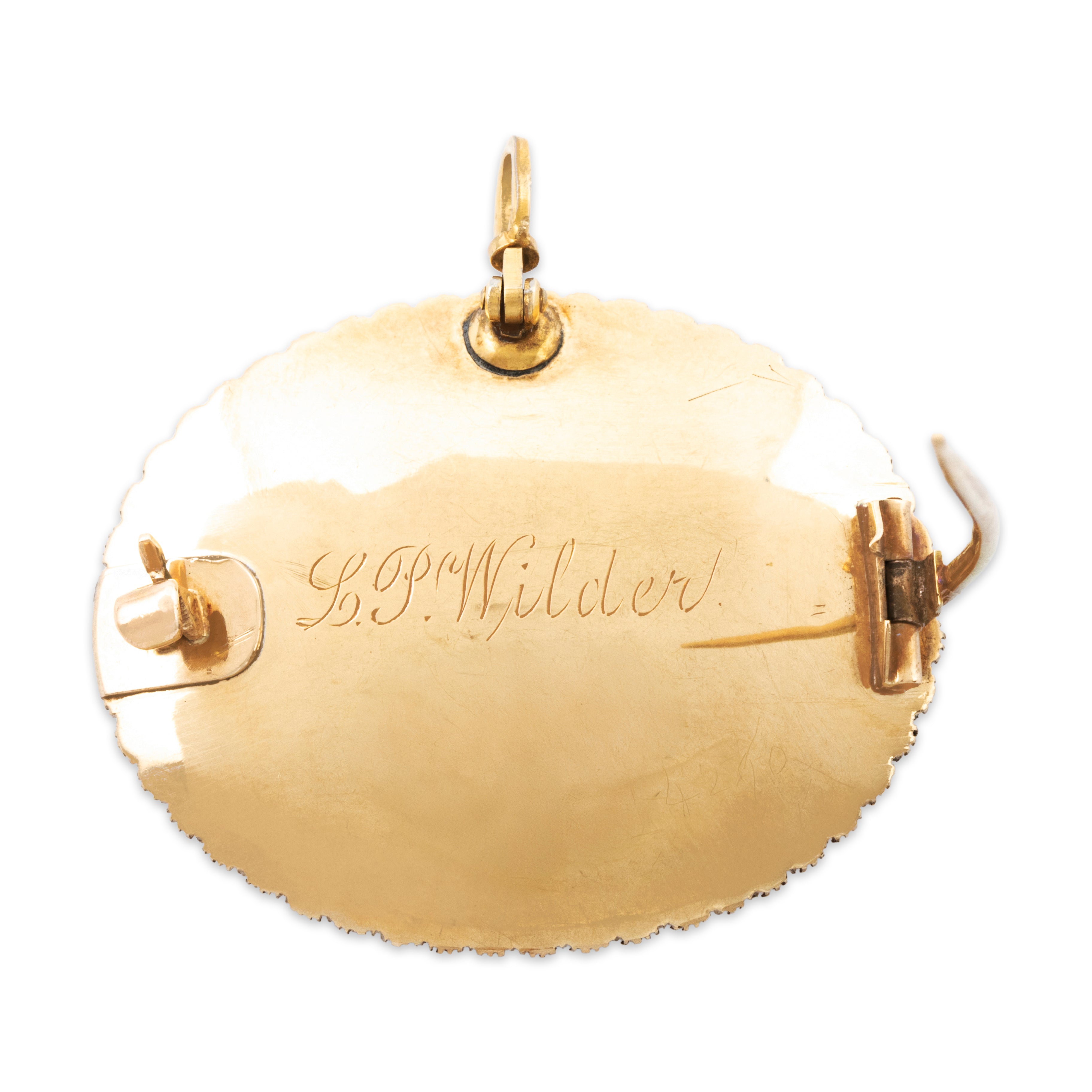 Antique Victorian Large 14k Yellow Gold Onyx Pearl Floral Bouquet Pin / Pendant、mySite、hinf8tx79