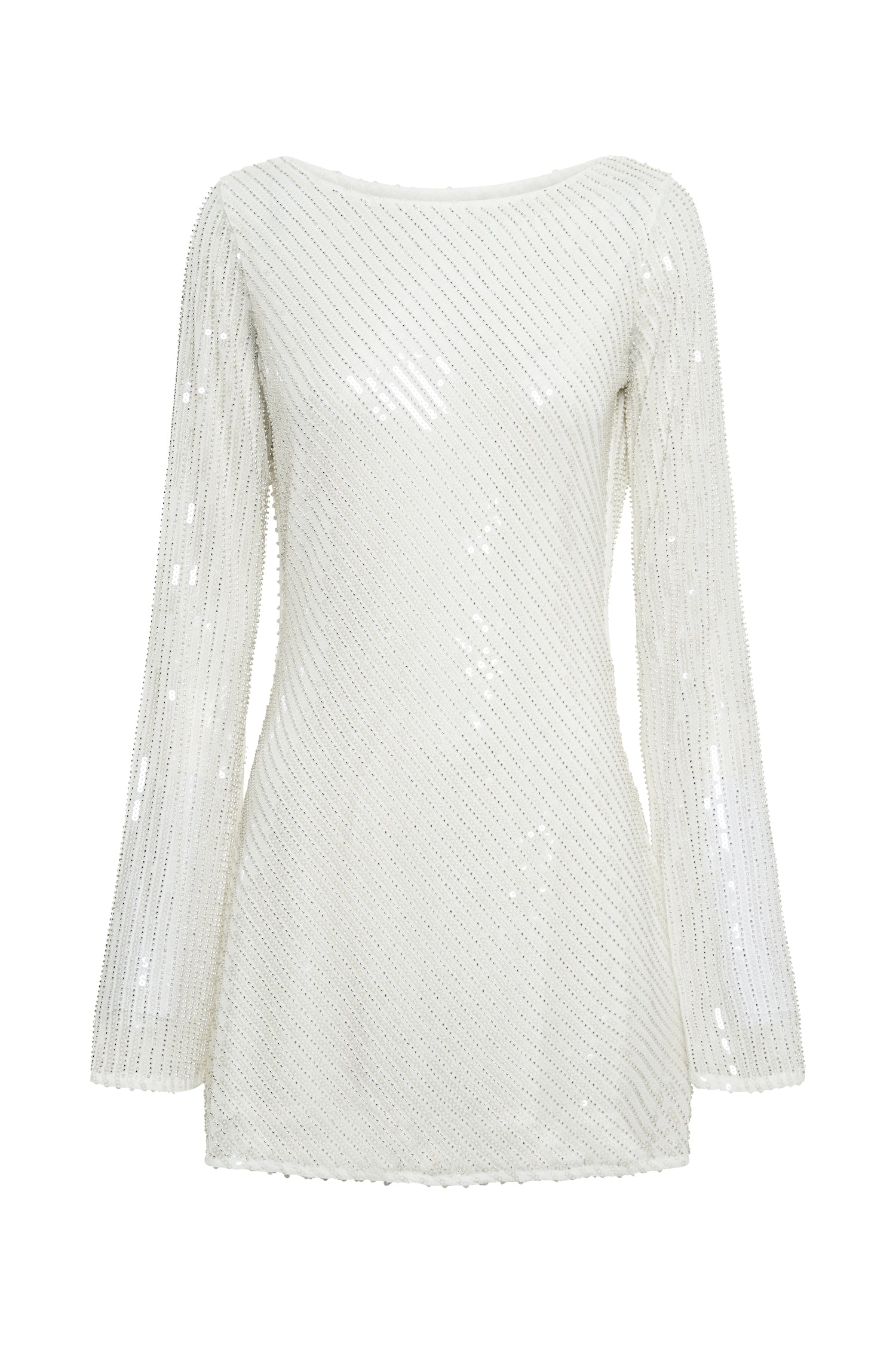 Nala Sequin Mini Dress - White、mySite、solidvoid