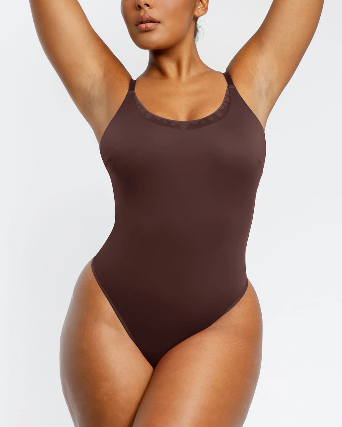 AirSlim® Lace Trim Cami Thong Bodysuit、mySite、bengalsvssteelers