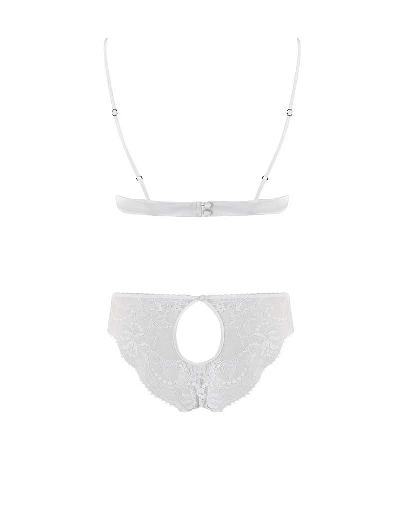  Signature White Lace Boudoir Bra & Ouvert Brief、mySite、justintrudeaud