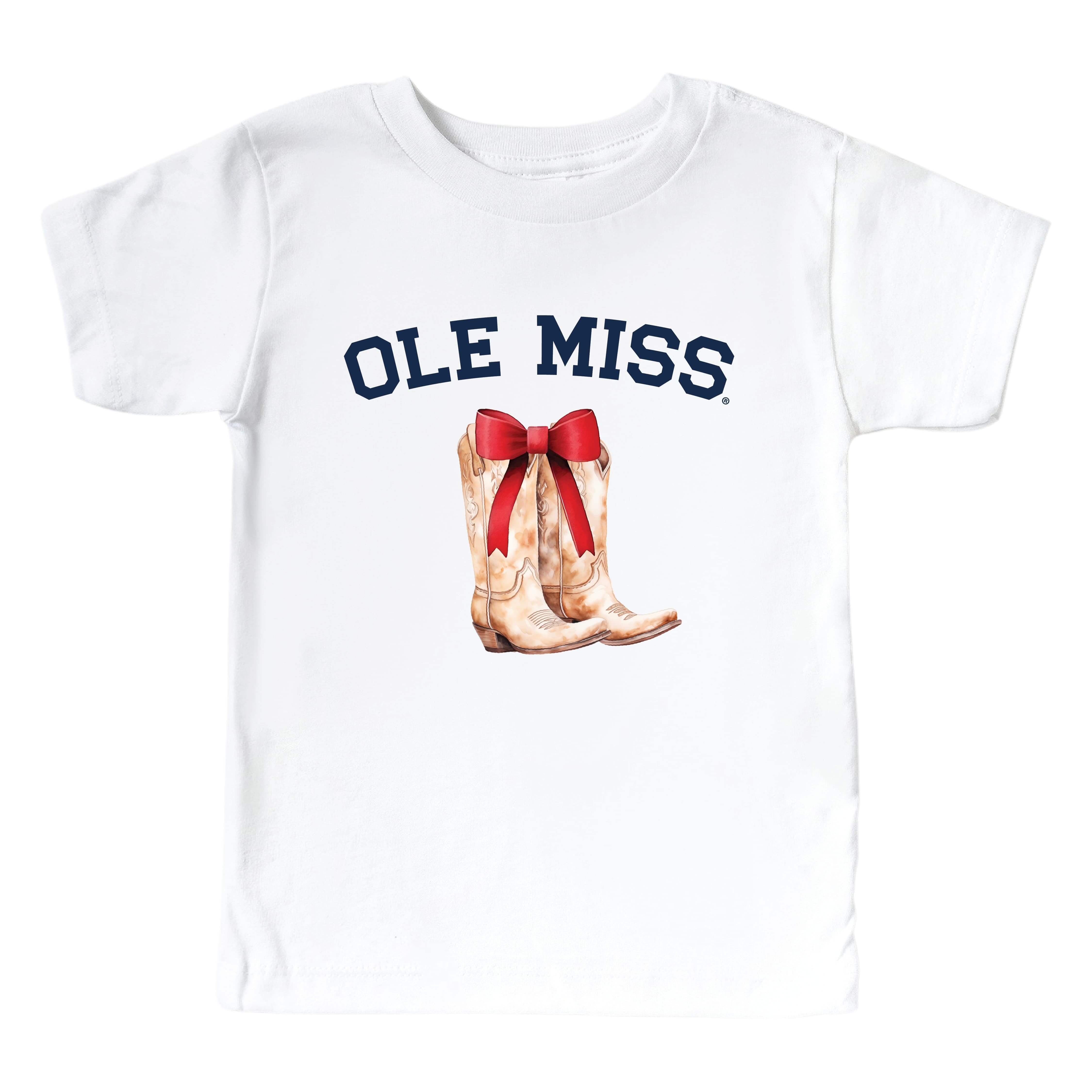  University of Mississippi | Footballs & Bows Kids Graphic Tee、mySite、layawaytickets