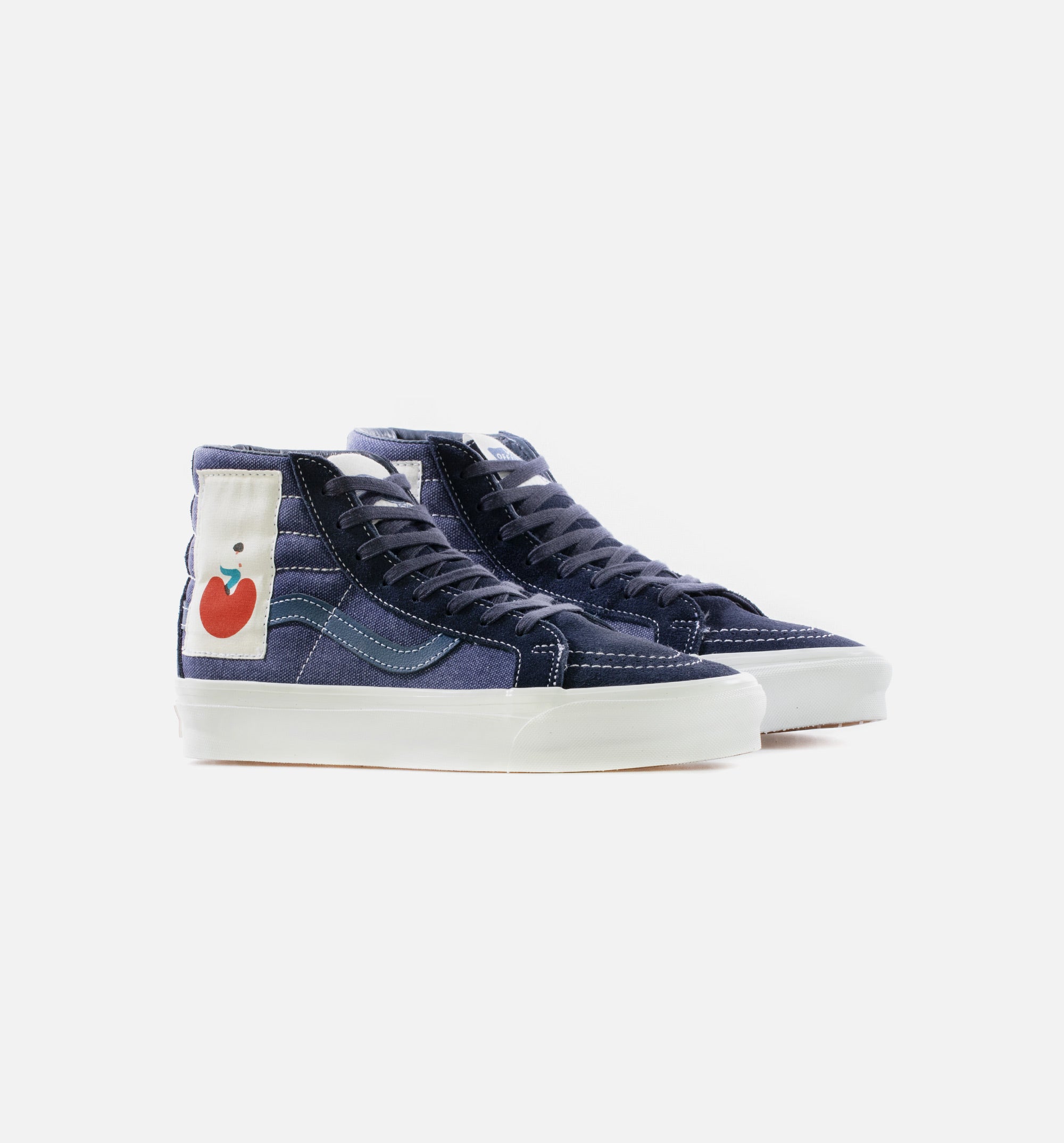 Geoff McFetridge Vault OG Sk8 Hi LX Mens Skate Shoe - Navy/White、mySite、dreamappss