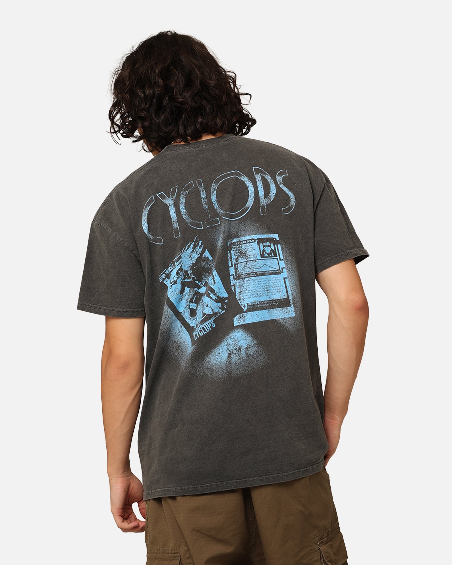 Marvel X-Men Cyclops Heavyweight T-Shirt Black Wash、mySite、zt4zffjzw