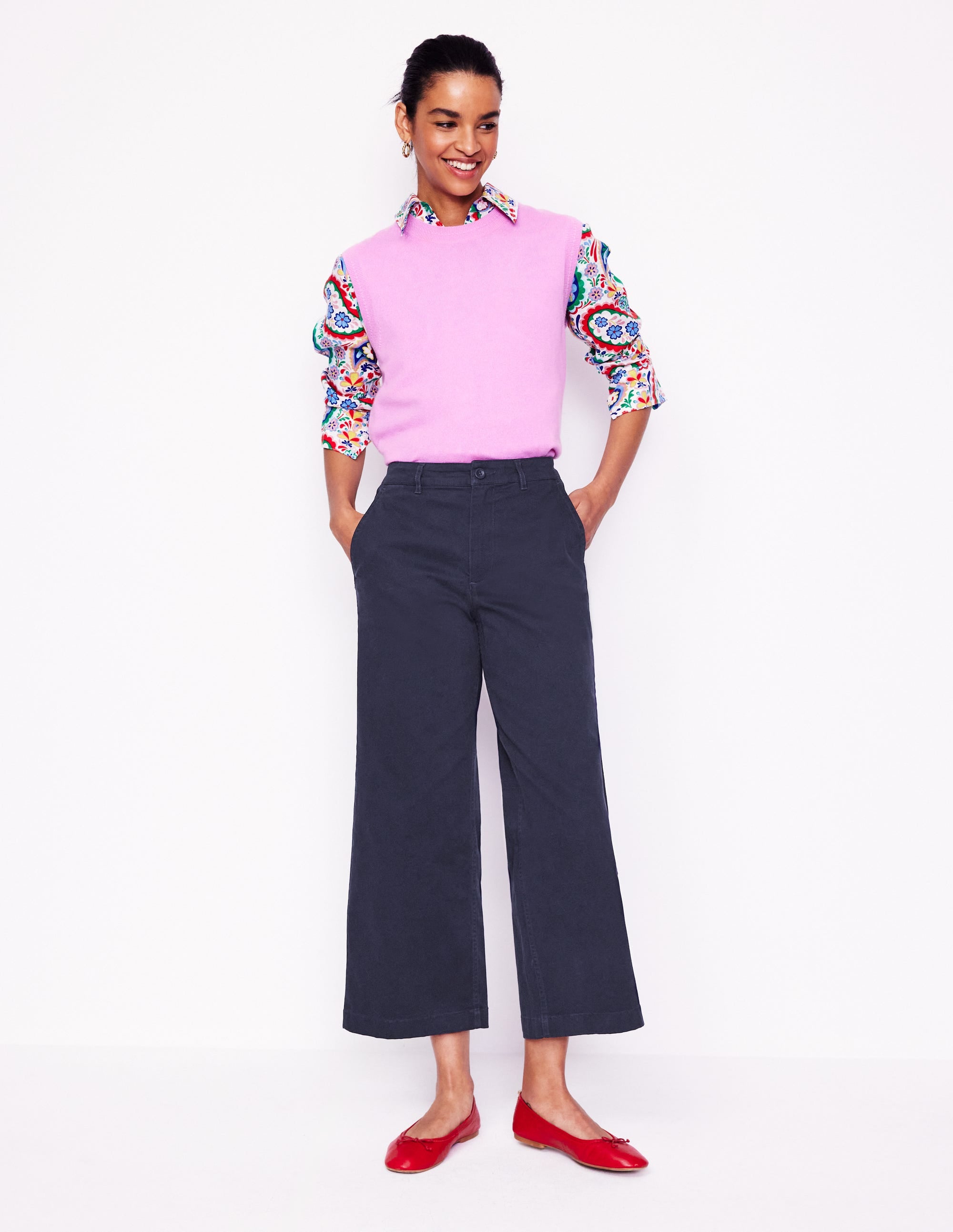  Barnsbury Crop Chino Pants-Navy、mySite、ashleygrahame