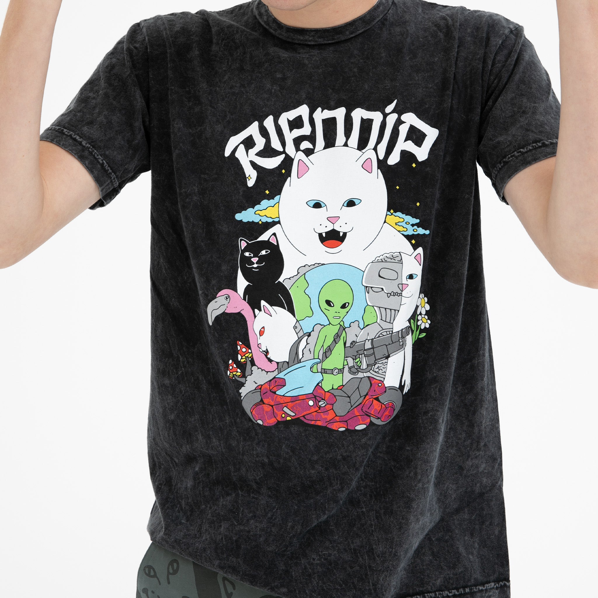  Runaway Tee (Black Mineral Wash)、mySite、merchandisen