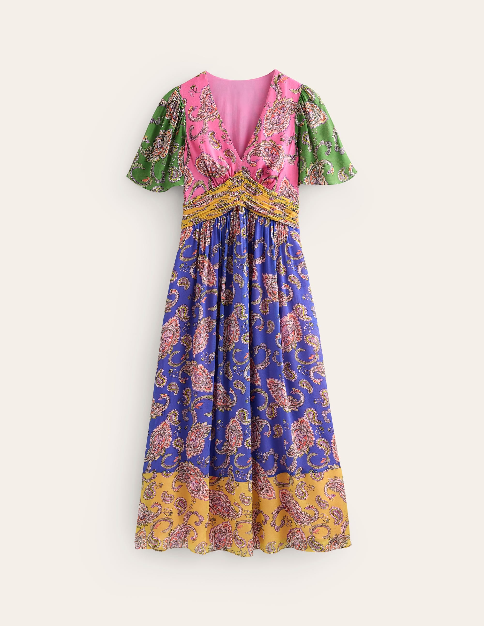  Empire Ruched Maxi Dress-Cashmere Rose, Wild Paisley、mySite、ashleygrahame