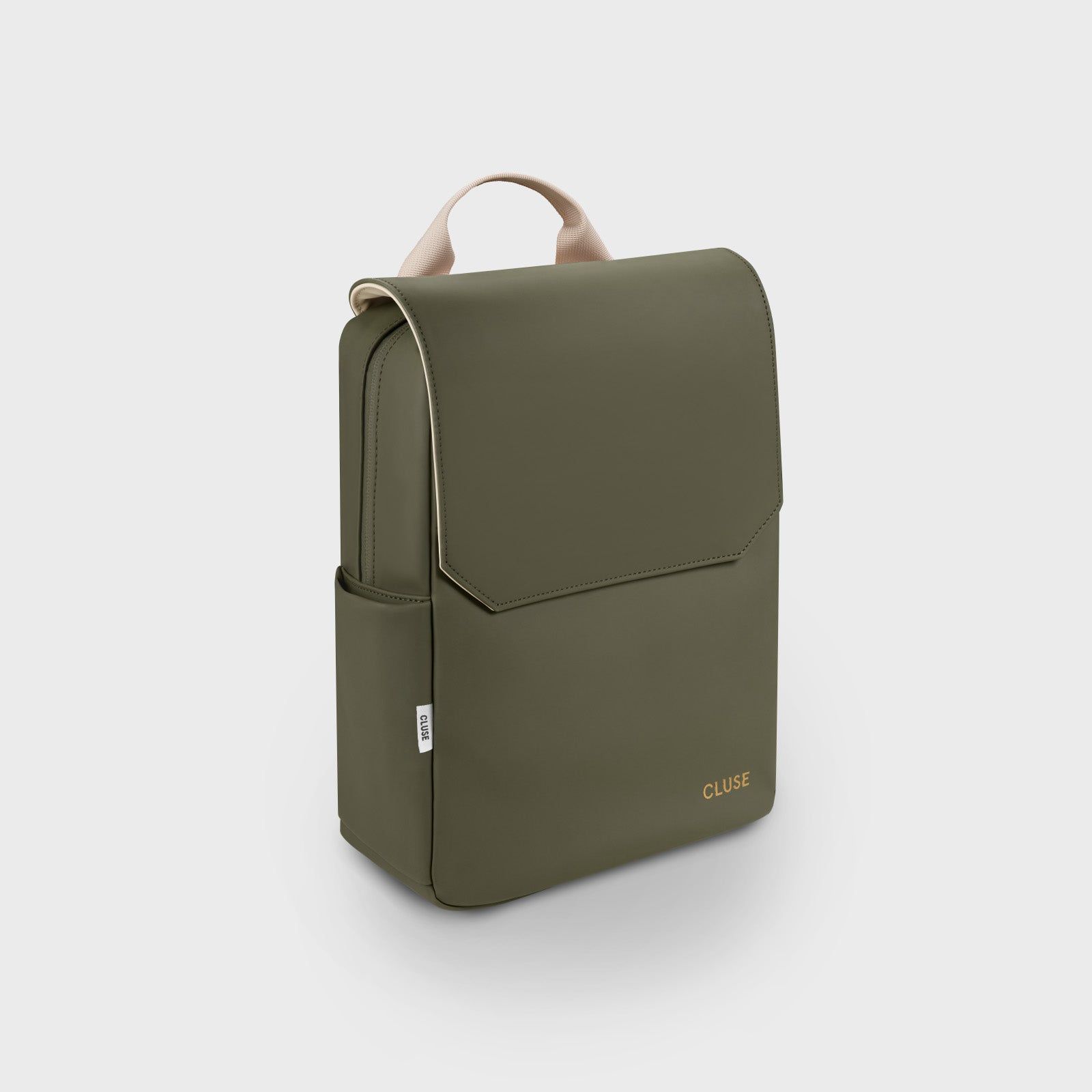 Nuitée Petite Backpack, Dark Green Beige, Gold Colour、mySite、botmansion