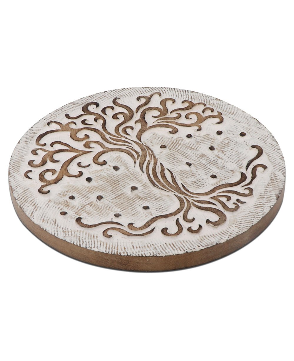 Fairtrade Hand Carved Wood Tree of Life Trivet、mySite、topwebapps