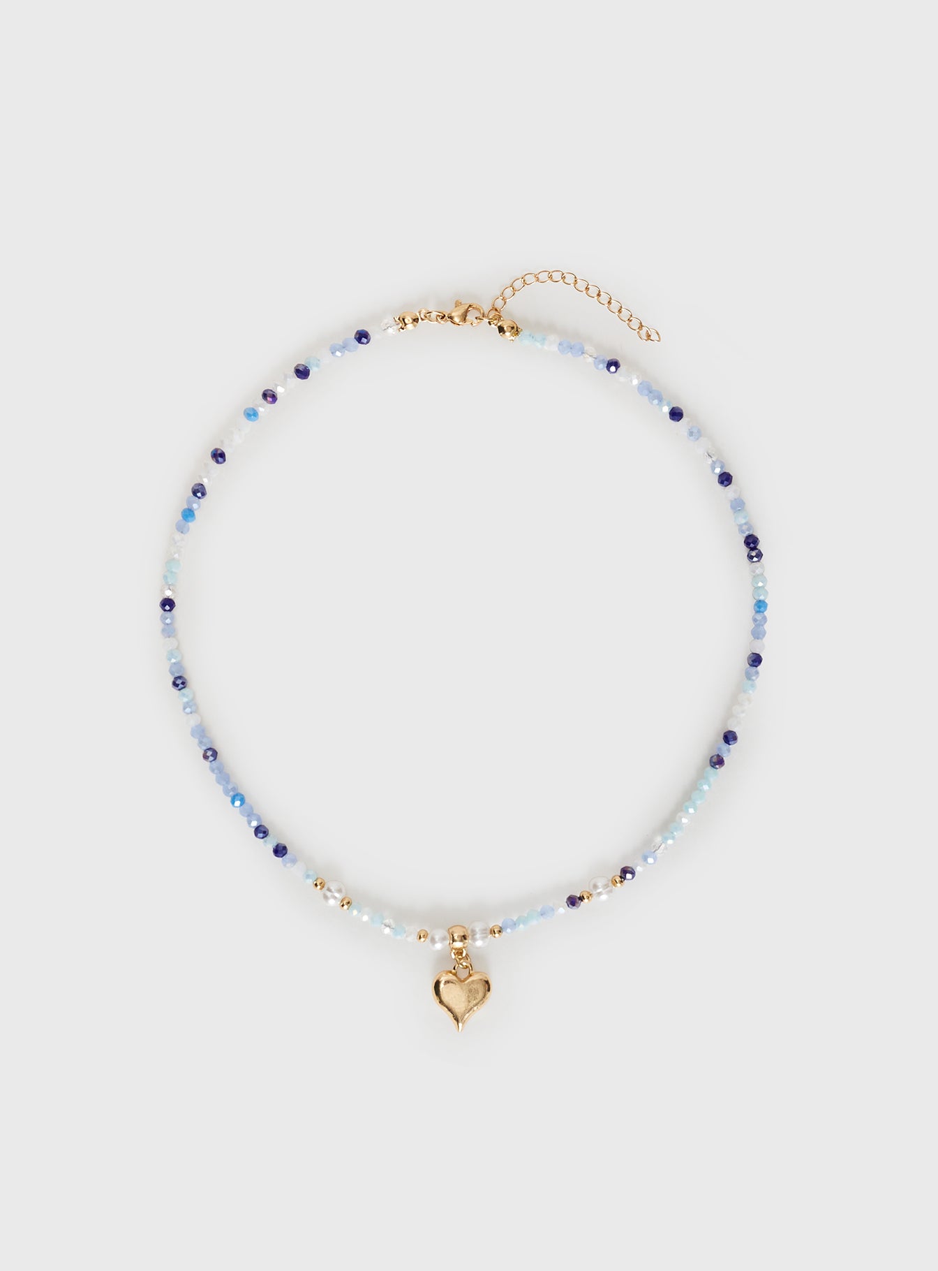 Cadern Beaded Heart Necklace Multi、mySite、solidvoid