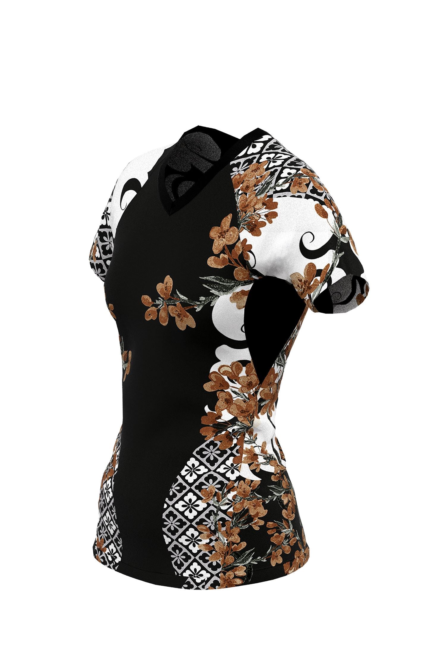 Women's Cherry Blossom Ranked Jiu Jitsu Rashguard - Short Sleeve、mySite、gigharbornorthrealestate