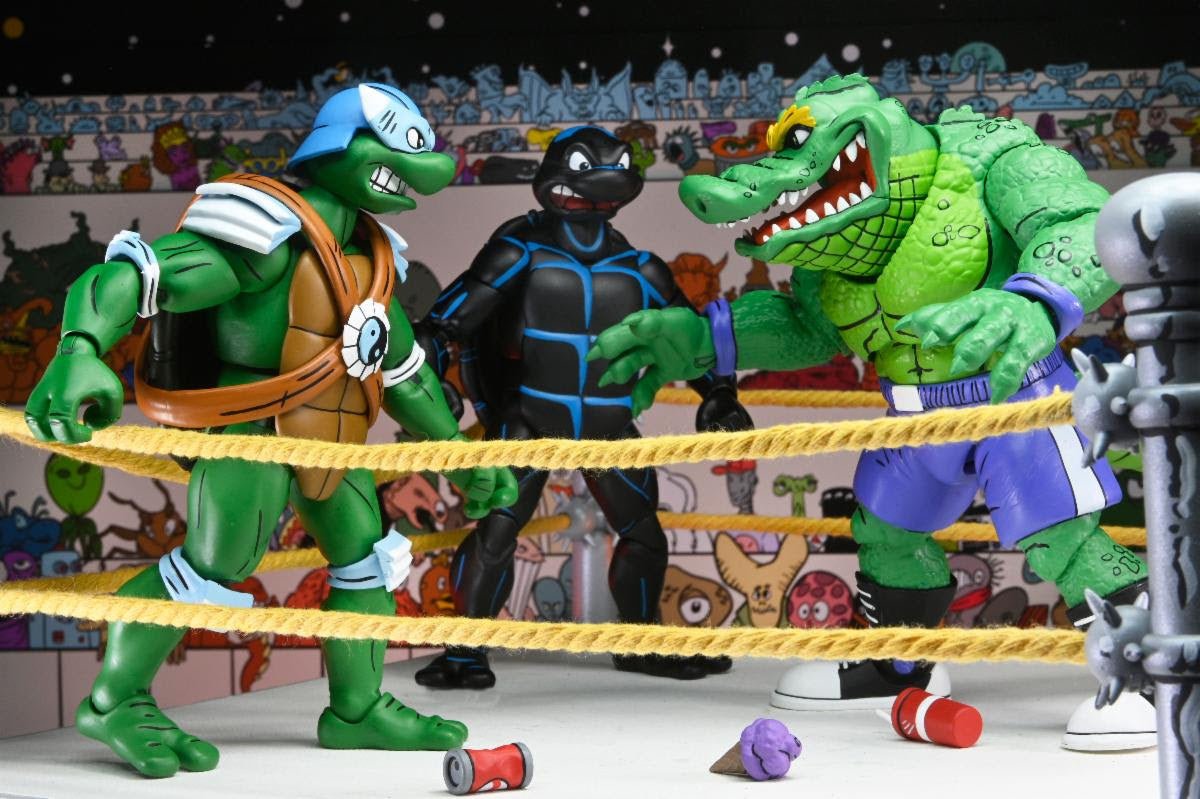 NECA Teenage Mutant Ninja Turtles Stump Wrestling Turtle 4-Pack (Archie Comics)、mySite、hgirdovlk