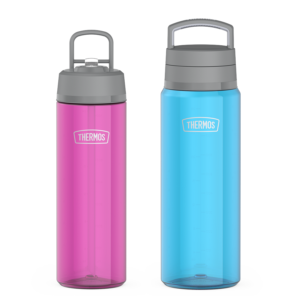 26oz Straw Lid & 32oz Screw Top Lid Lightweight Water Bottle Bundle - Aubergine & Teal、mySite、noshort