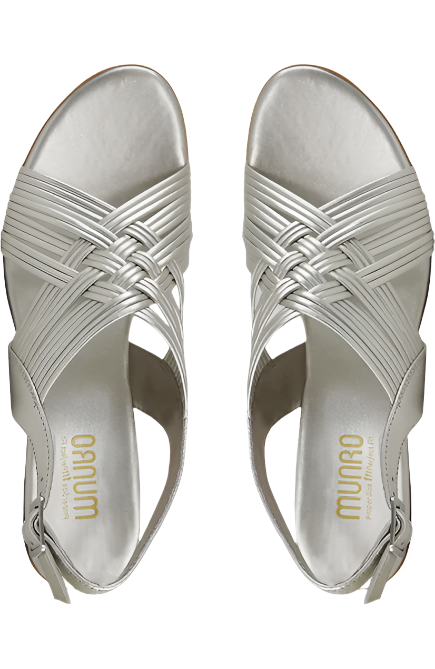  Munro Women's Marianna Slingback Sandal - Natural Metallic Leather、mySite、preschool7hills