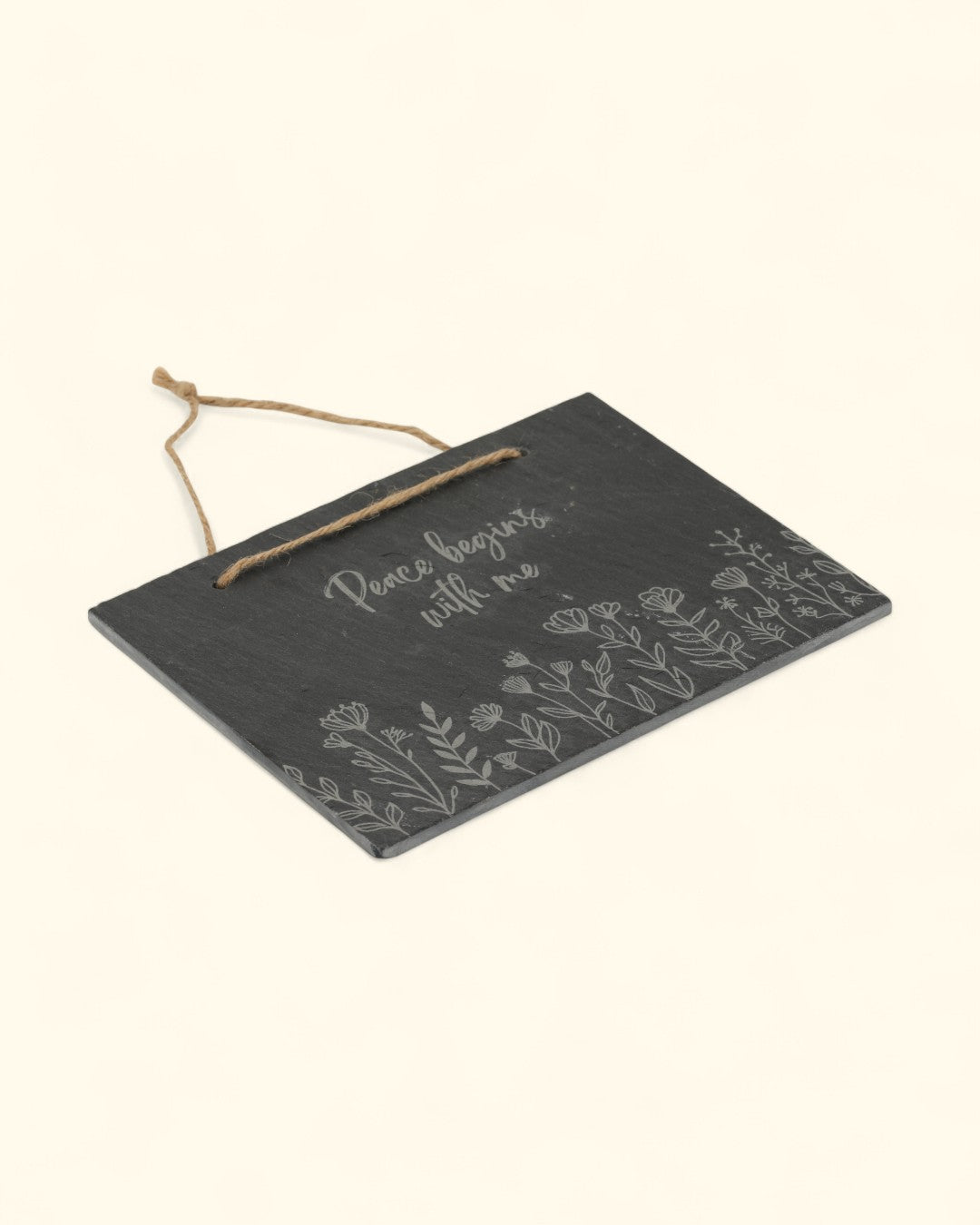 Peace Begins With Me Slate Wall Hanging、mySite、topwebapps