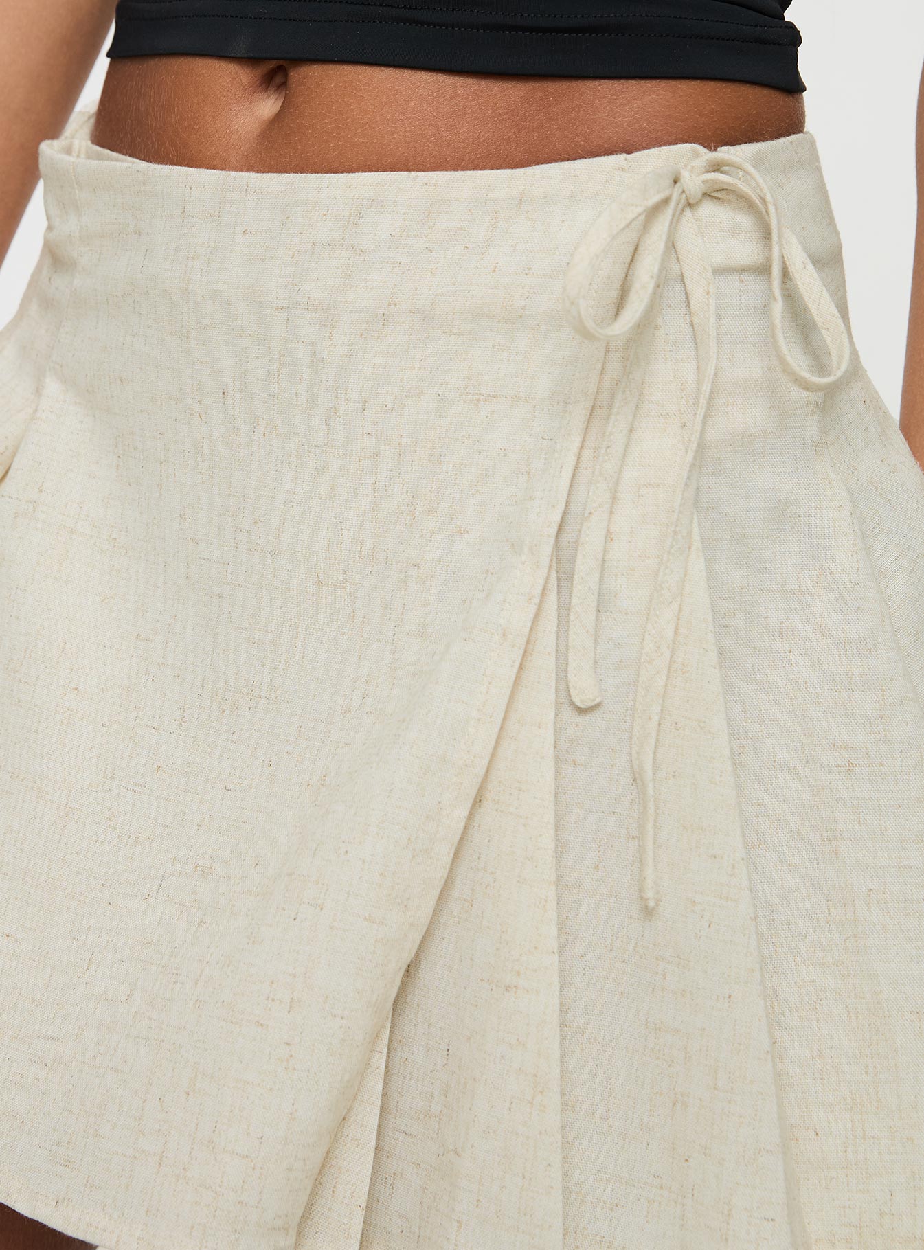 Kippers Wrap Mini Skirt Oat、mySite、solidvoid