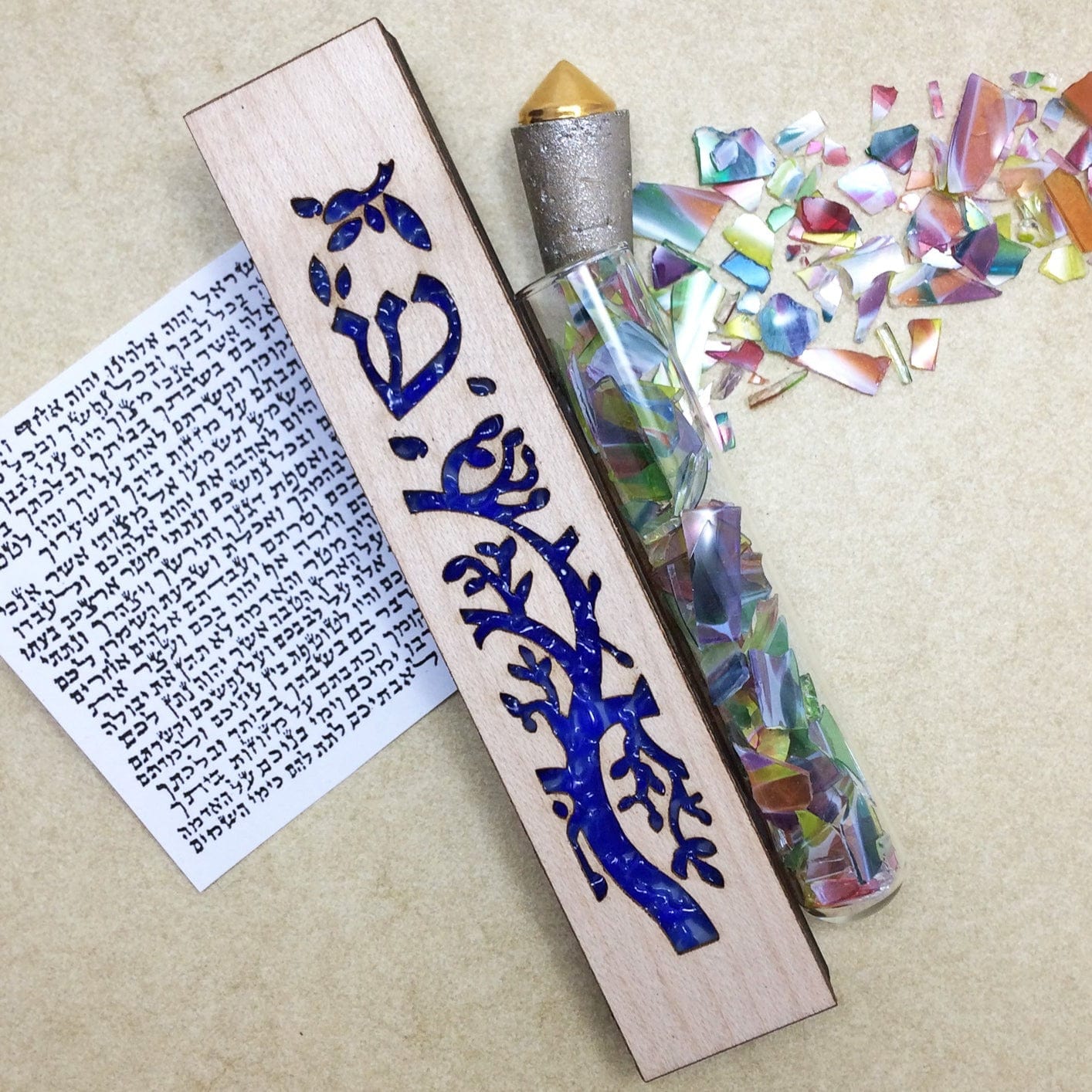 Tree of Life Wedding Mezuzah - Blue、mySite、topwebapps