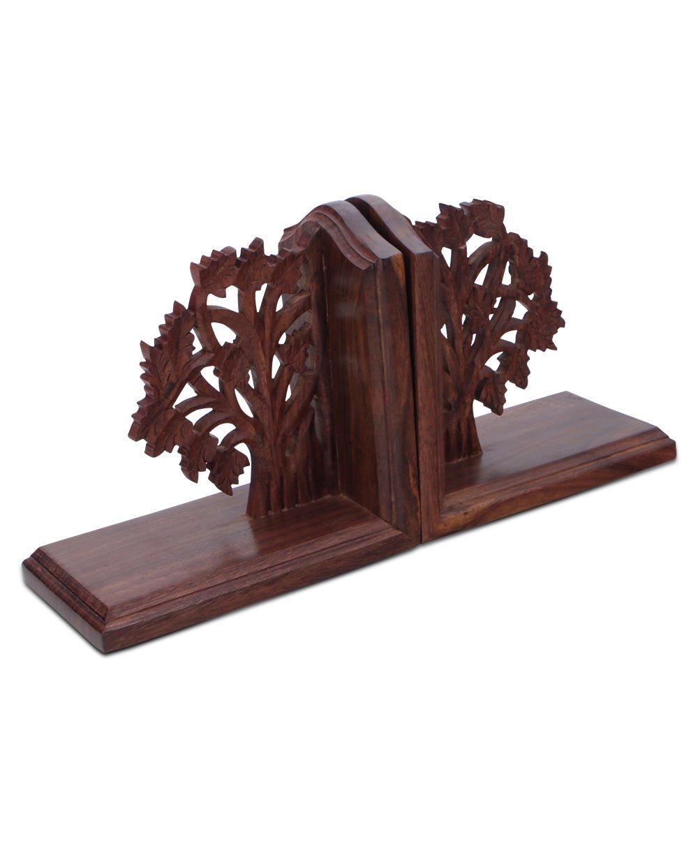 Fairtrade Tree of Life Indian Rosewood Bookends, Handmade、mySite、topwebapps