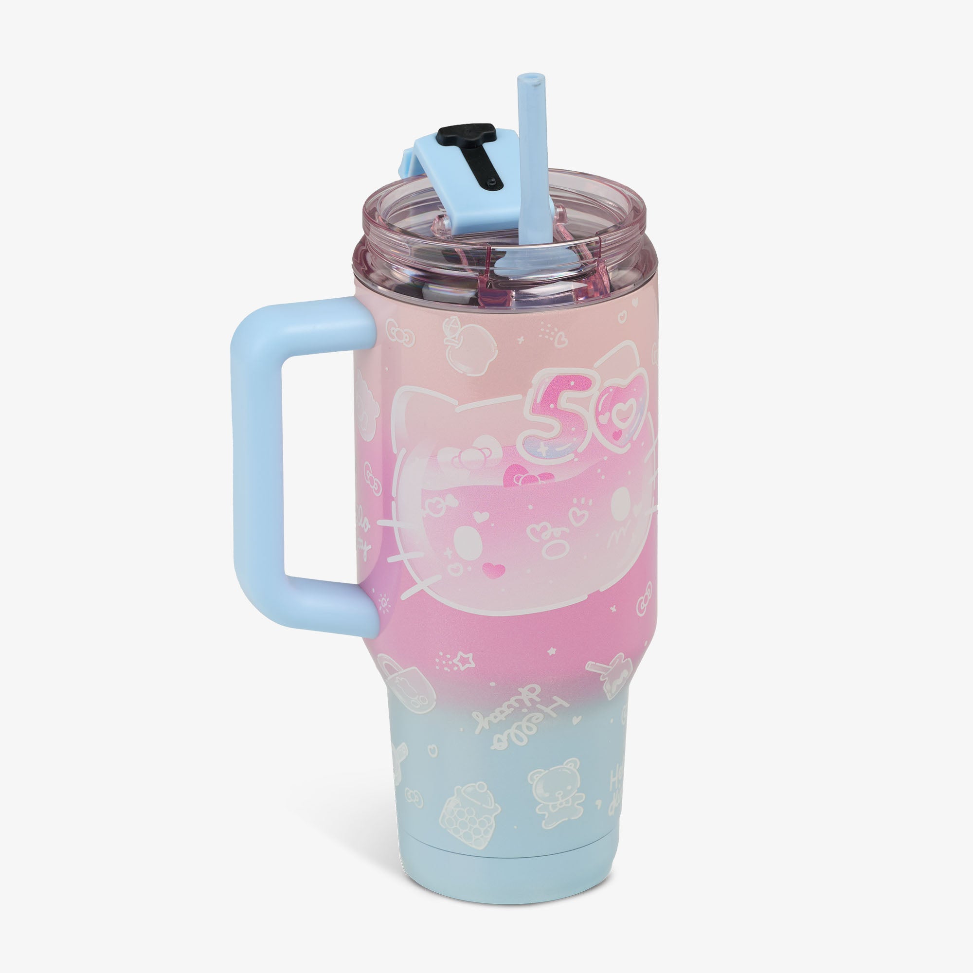 Hello Kitty® 50th Anniversary 32 Oz Flip ‘n’ Sip Travel Mug、mySite、noshort