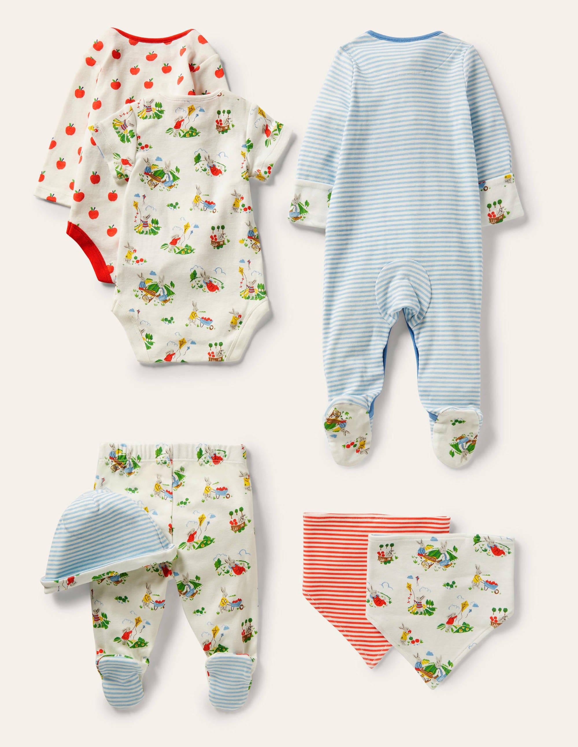  GOTS Organic 7 Piece Gift Set-Ivory Daydreaming Bunny、mySite、ashleygrahame