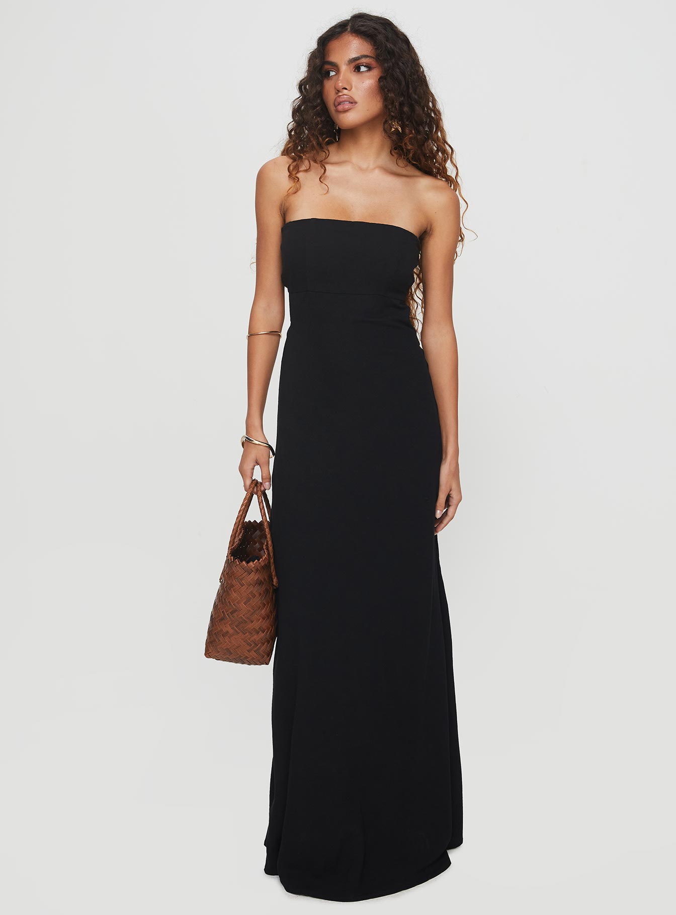 Yahir Strapless Maxi Dress Black、mySite、solidvoid