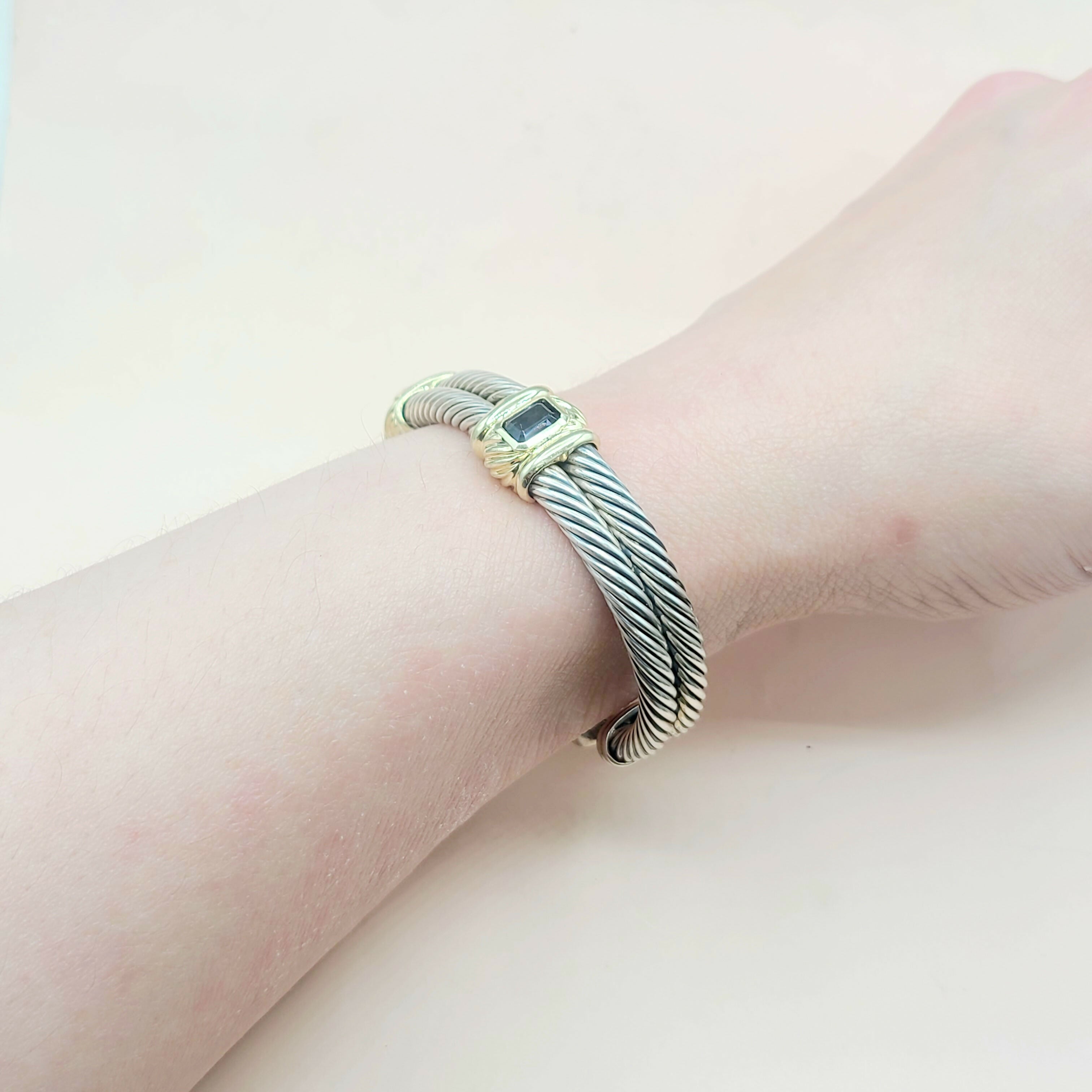 David Yurman Double Cable Renaissance Bracelet Iolite & Gold、mySite、hinf8tx79