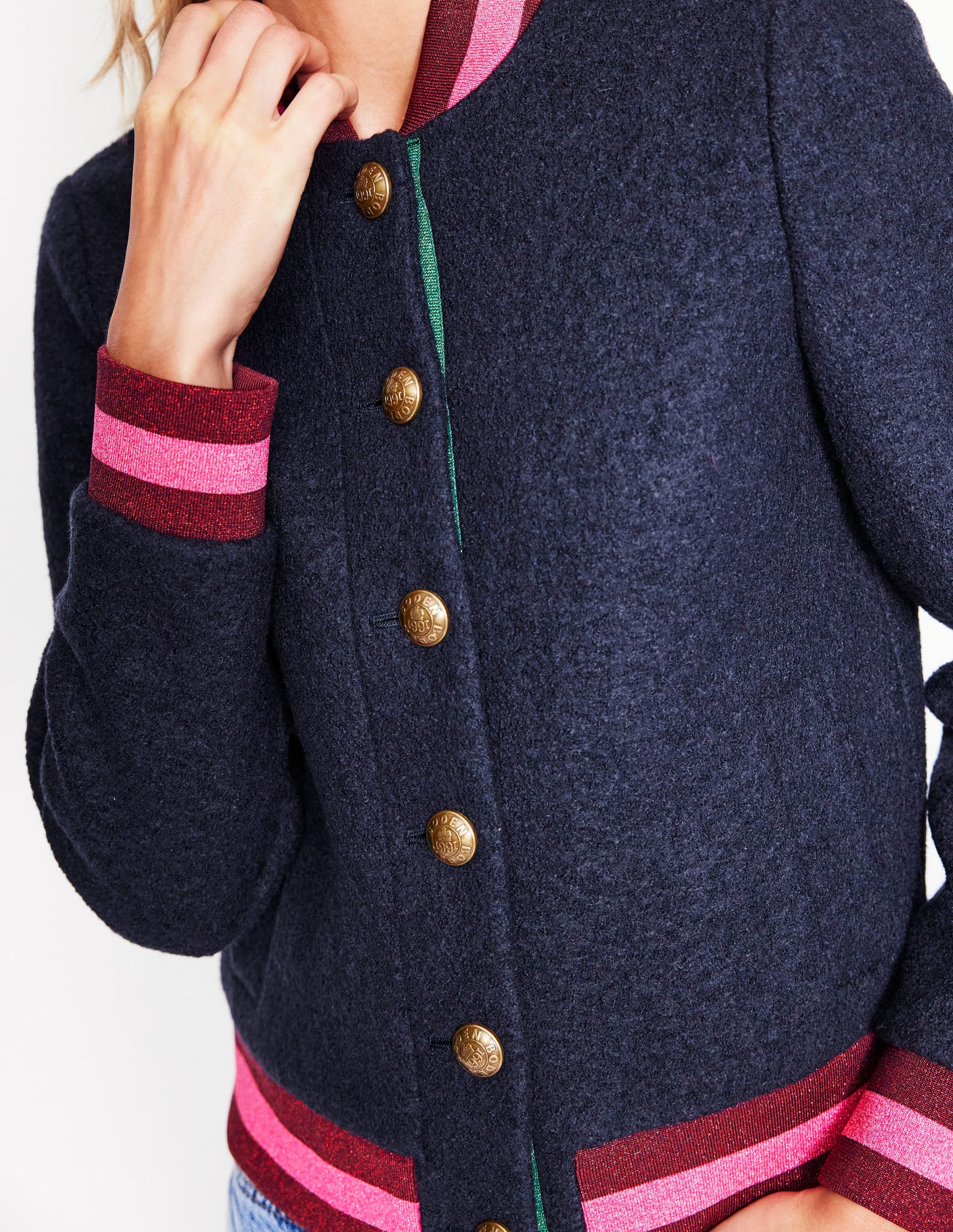  Boiled Wool Bomber-Navy、mySite、ashleygrahame