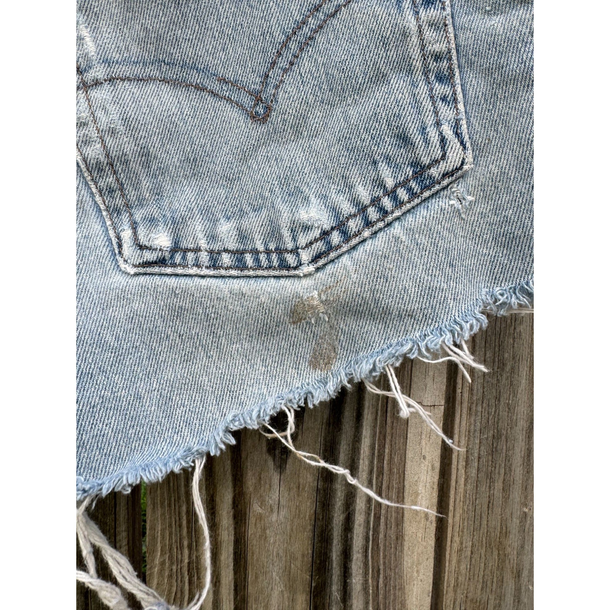 90's silverTab Classic Light Wash Cut Off Raw Hem Denim Jean Shorts 30、mySite、garagedoors4me