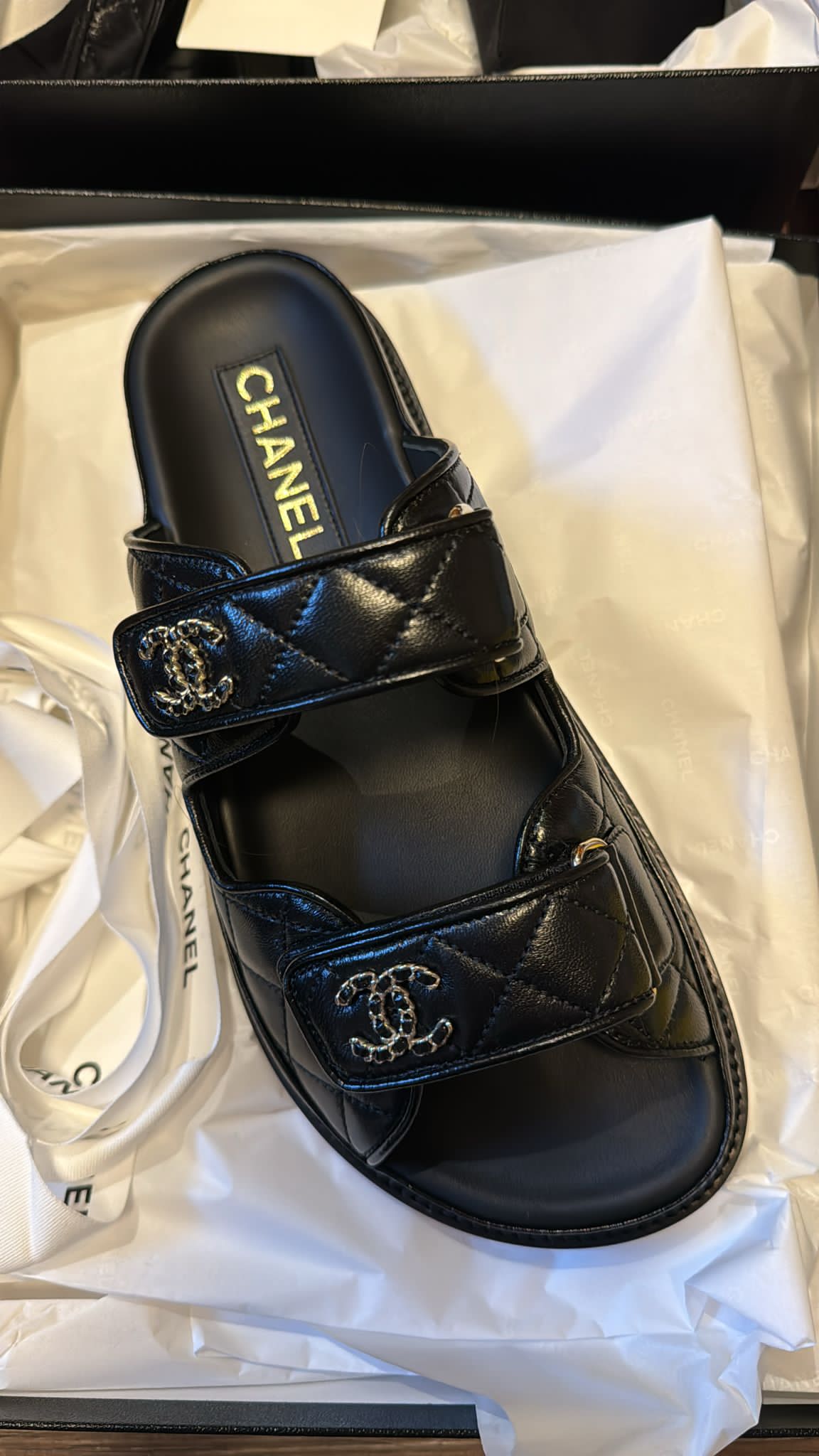 Chanel Leather Backless CC 'Dad' Sandals (Black)、mySite、garminoutage.com