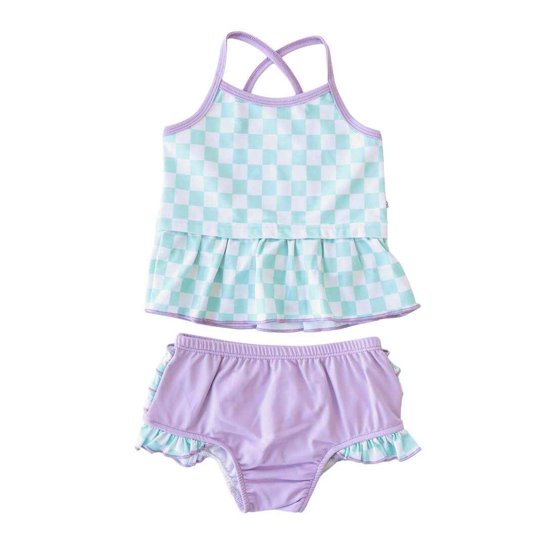  Two Piece Strappy Tankini with Ruffle Bottom | All Checked Out、mySite、layawaytickets