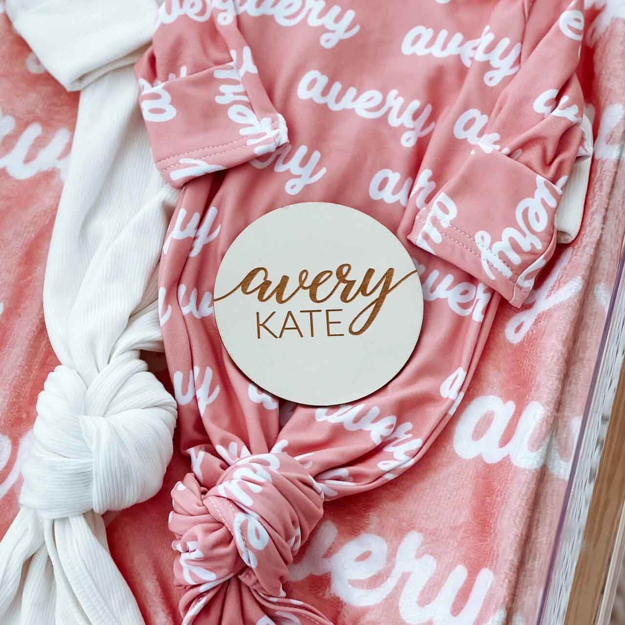  Personalized Baby Name Wood Announcement | Sweet Script、mySite、layawaytickets