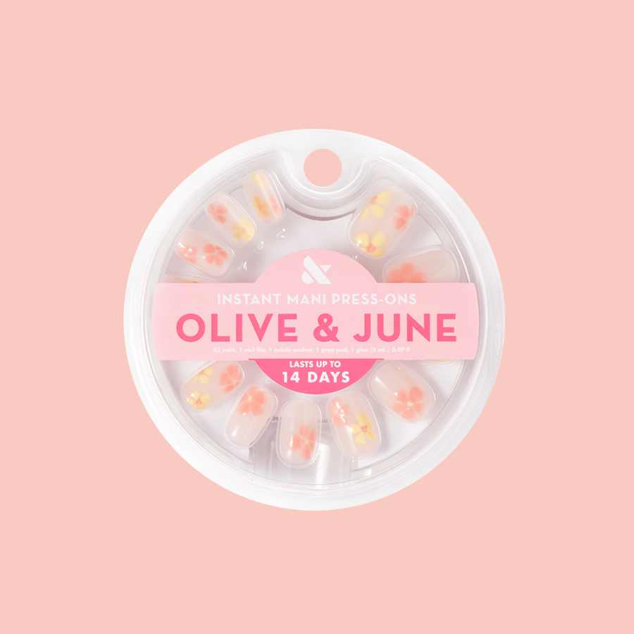 Blooming Floral - Press-On | Short | Squoval、mySite、solidvoid