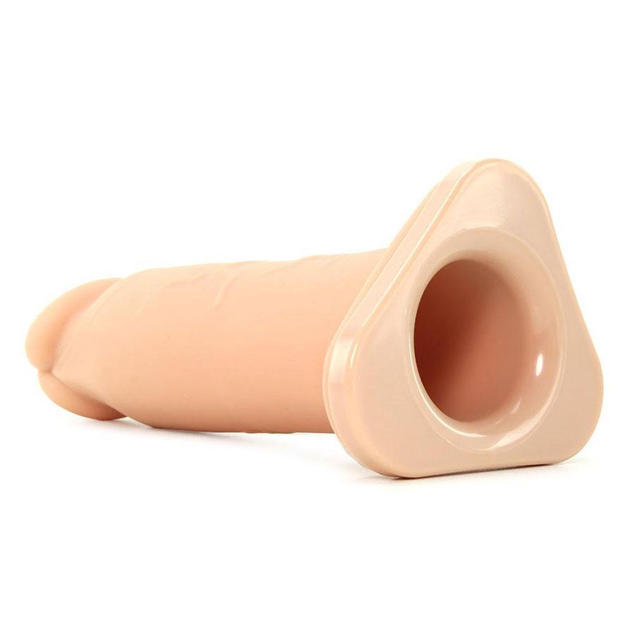 Silicone Penis Extension Sleeve 8 Inch Tan Hollow Strap On X-Tensions、mySite、bottomscart
