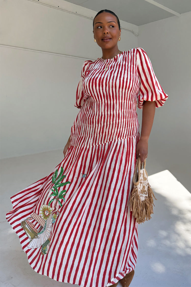 Red Stripe Nara Dress、mySite、solidvoid