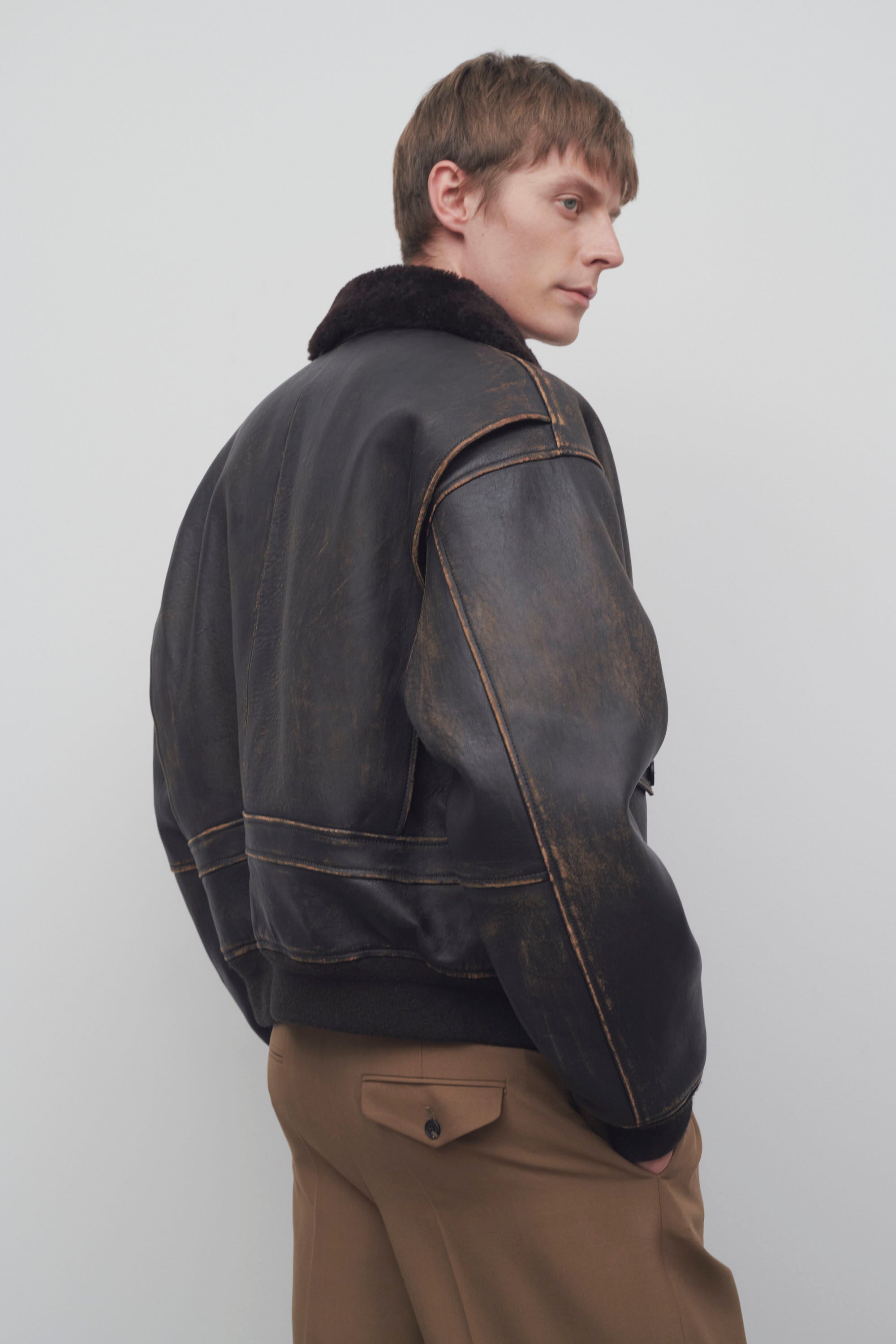 Herzog Jacket in Leather and Shearling、mySite、aoinhome