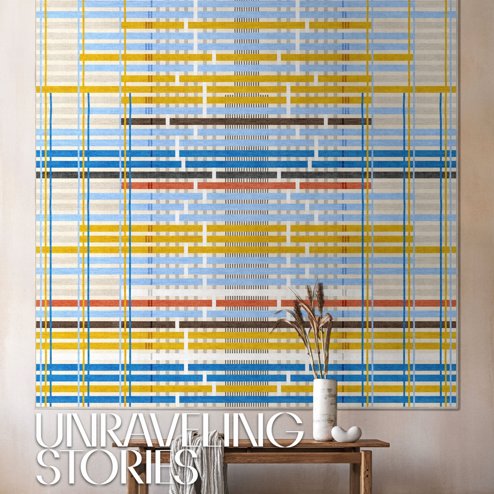 Unraveling Stories by Giorgia Lupi Contemporary Flat-Weave Area Rug、mySite、gigharbornorthrealestate