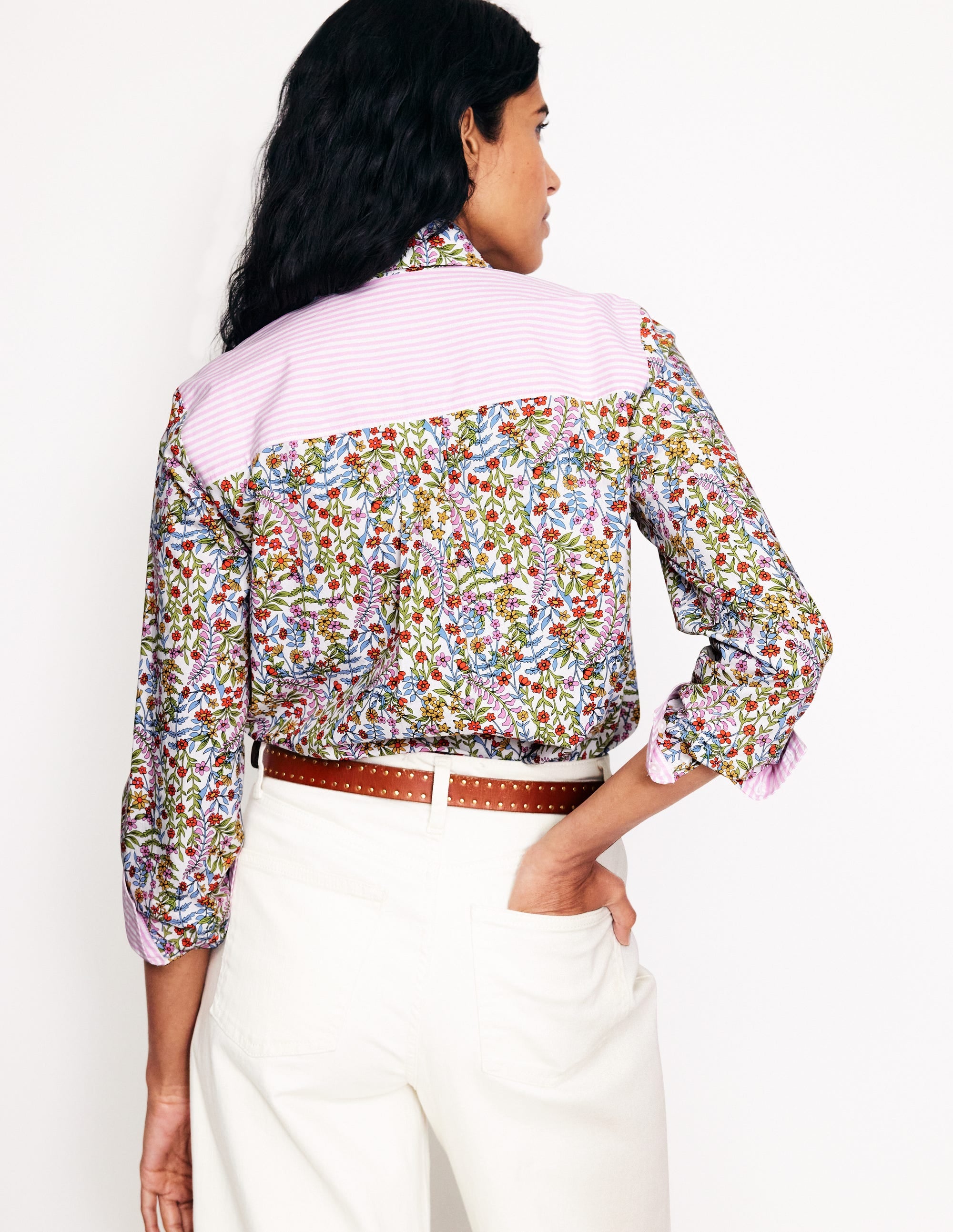  Sienna Cotton Shirt-Ivory, Foliage Buds、mySite、ashleygrahame