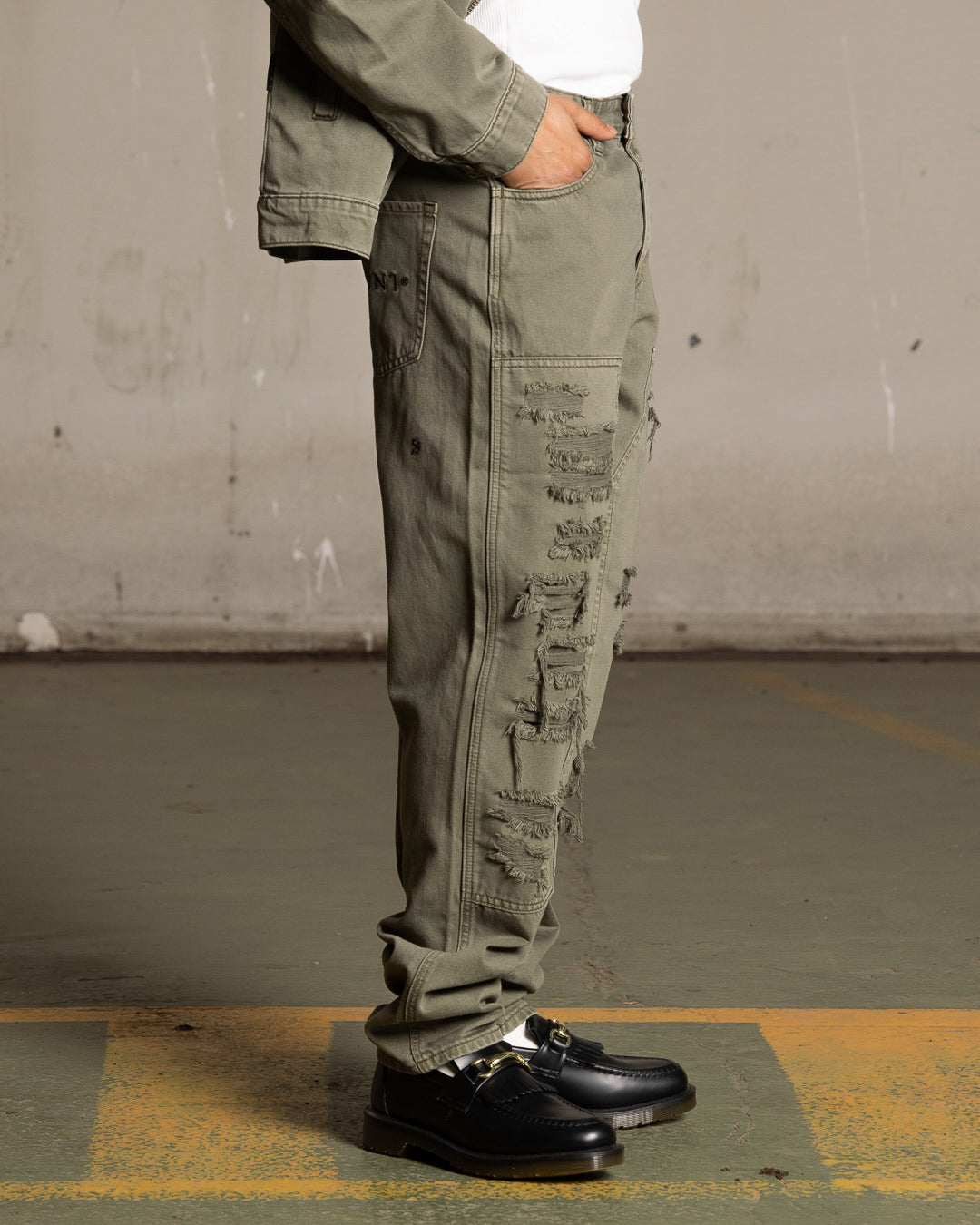 Saint Morta Titus Carpenter Jeans Kahki Green、mySite、zt4zffjzw