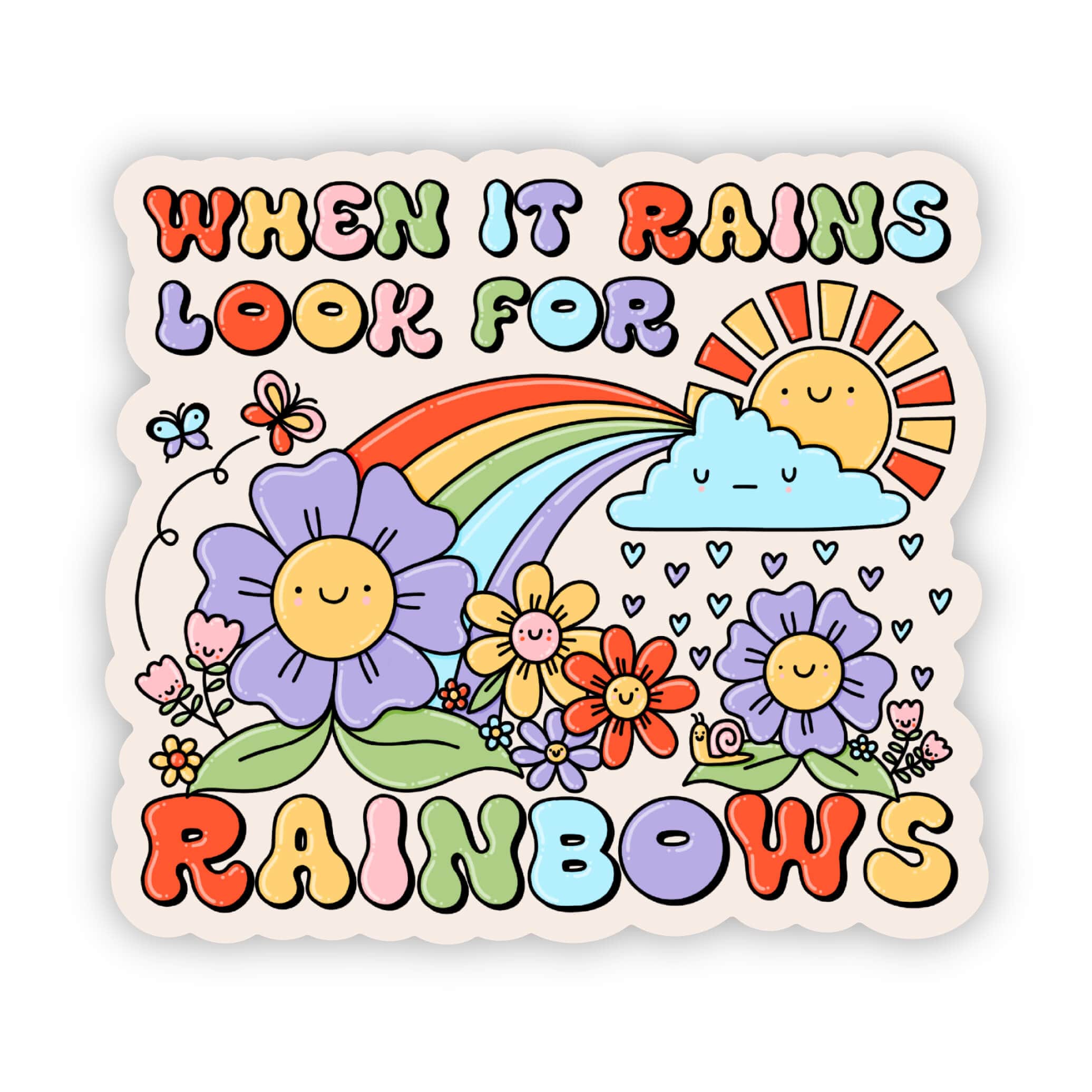  When it rains look for rainbows sticker、mySite、elrpsem3k