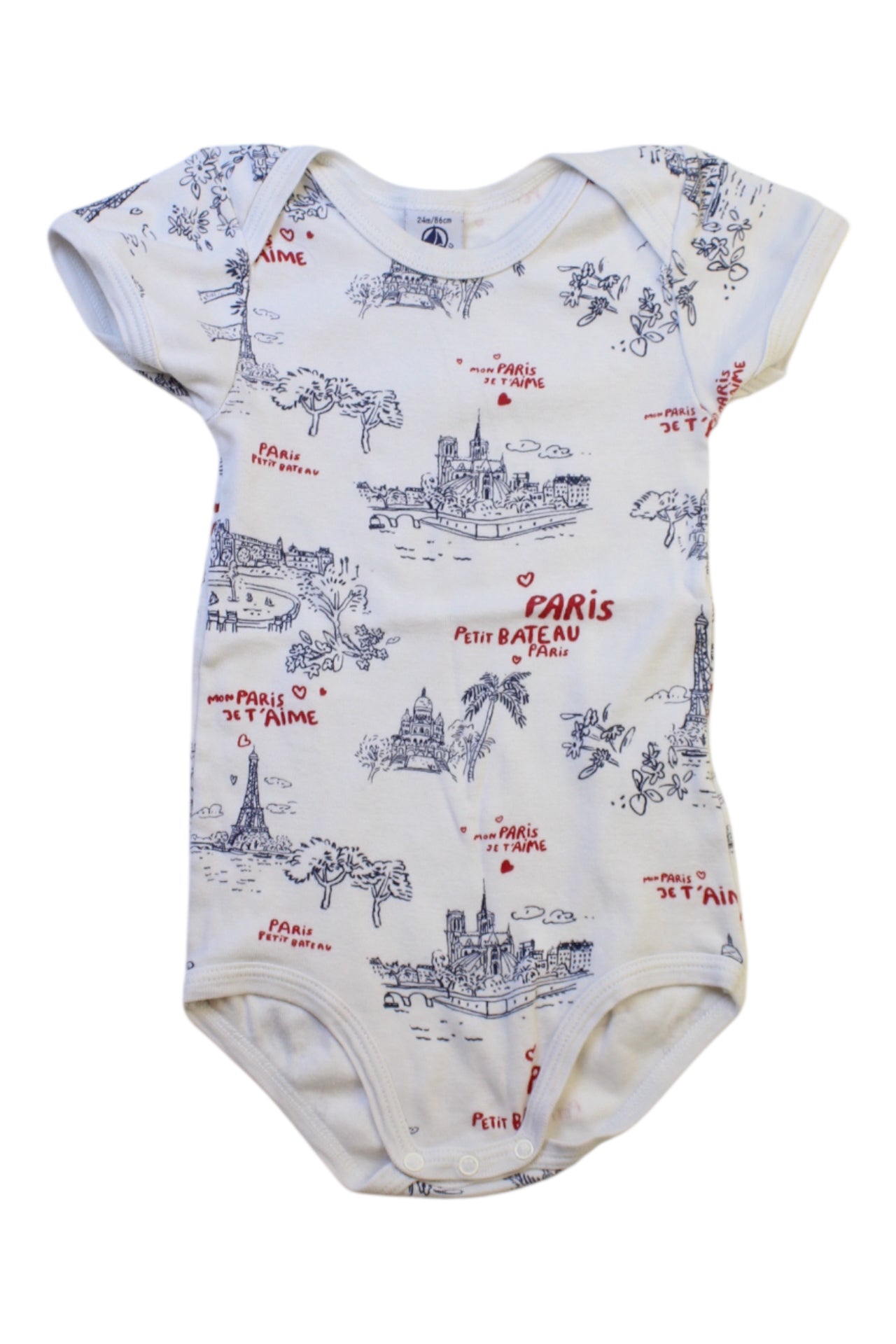 Petit Bateau Paris Print Bodysuit 18-24M、mySite、g9winljtr