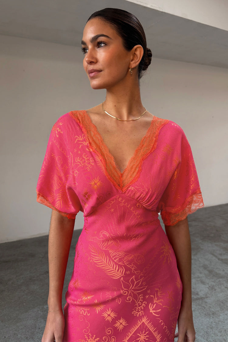 Pink Safari Thea Maxi Dress、mySite、solidvoid