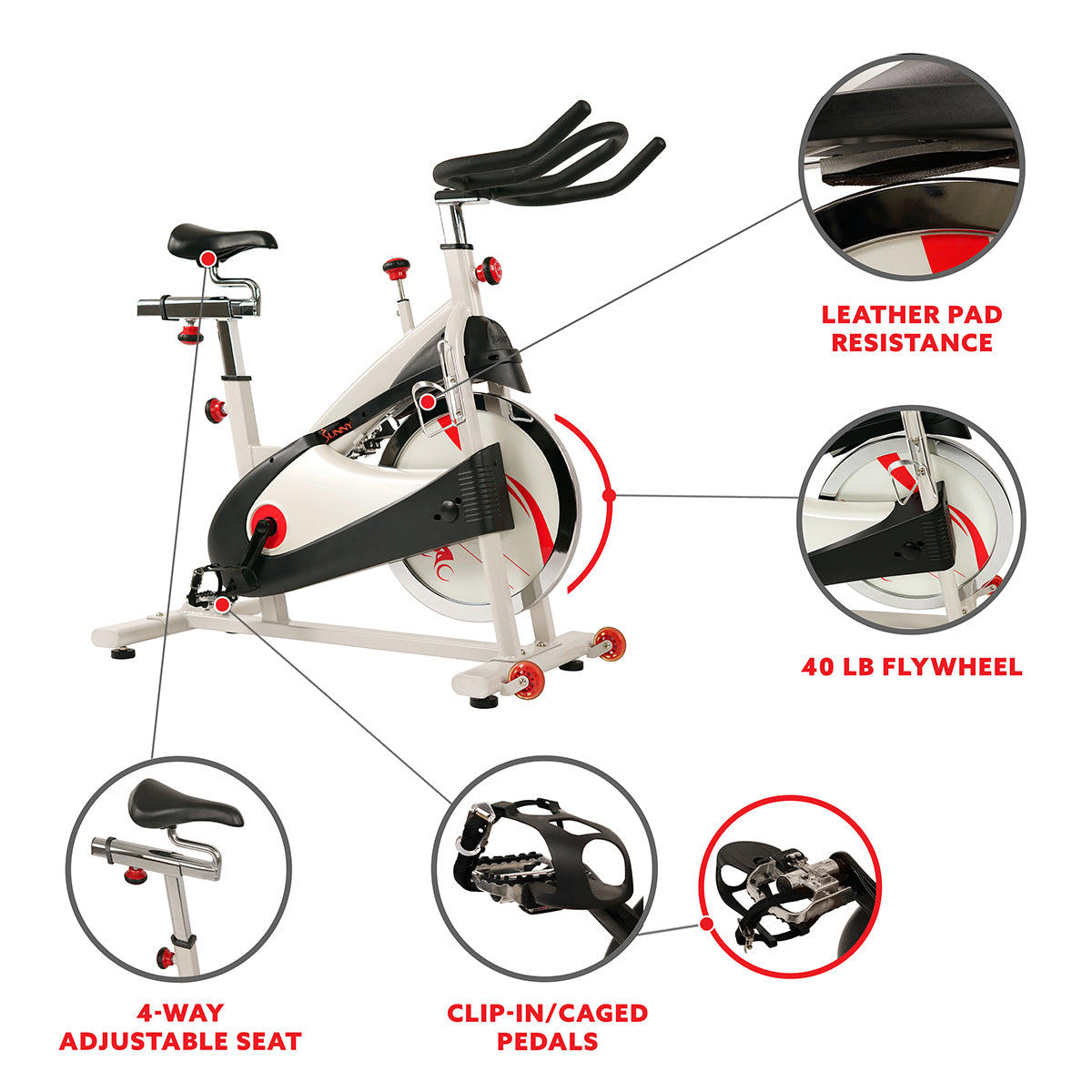 Premium Cycling Exercise Bike Indoor Fitness Belt Drive Clipless Pedal、mySite、ghnorth