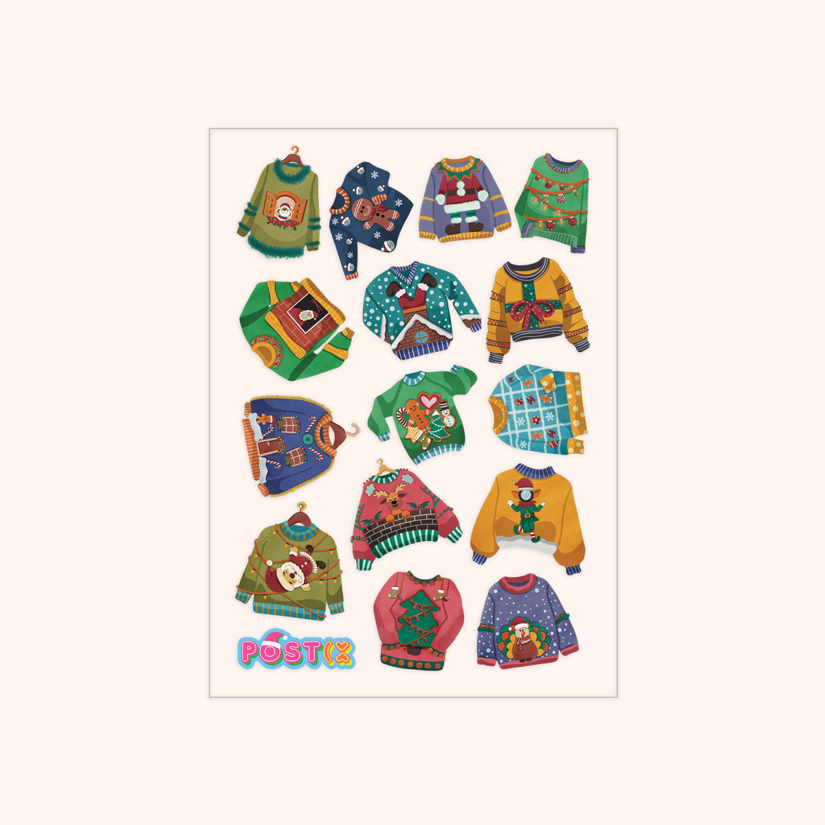  Christmas Knit Happens A6 Transparent Sticker Sheet、mySite、ghnorth