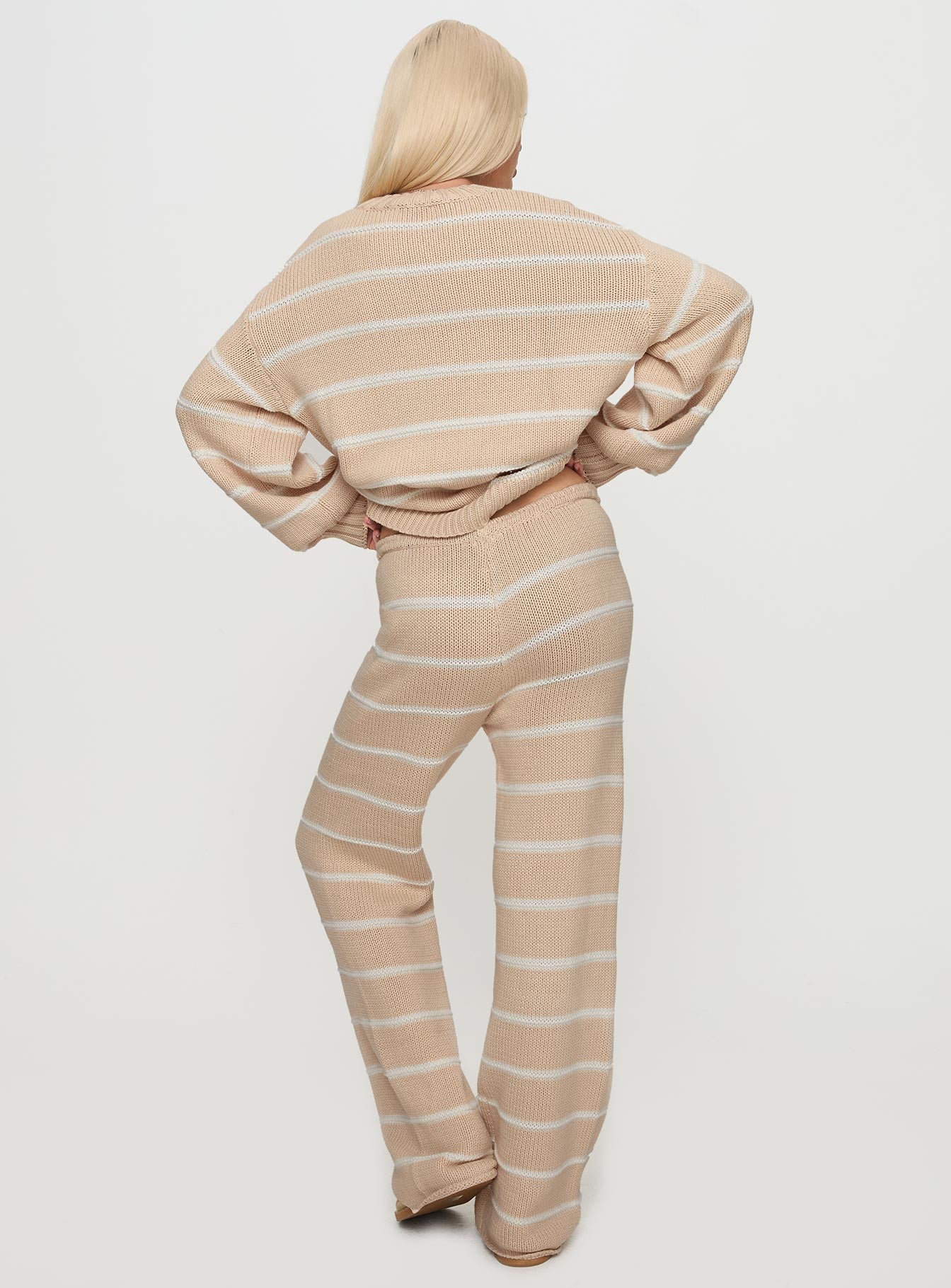 Read Your Mind Knit Pant Cream Stripe、mySite、solidvoid