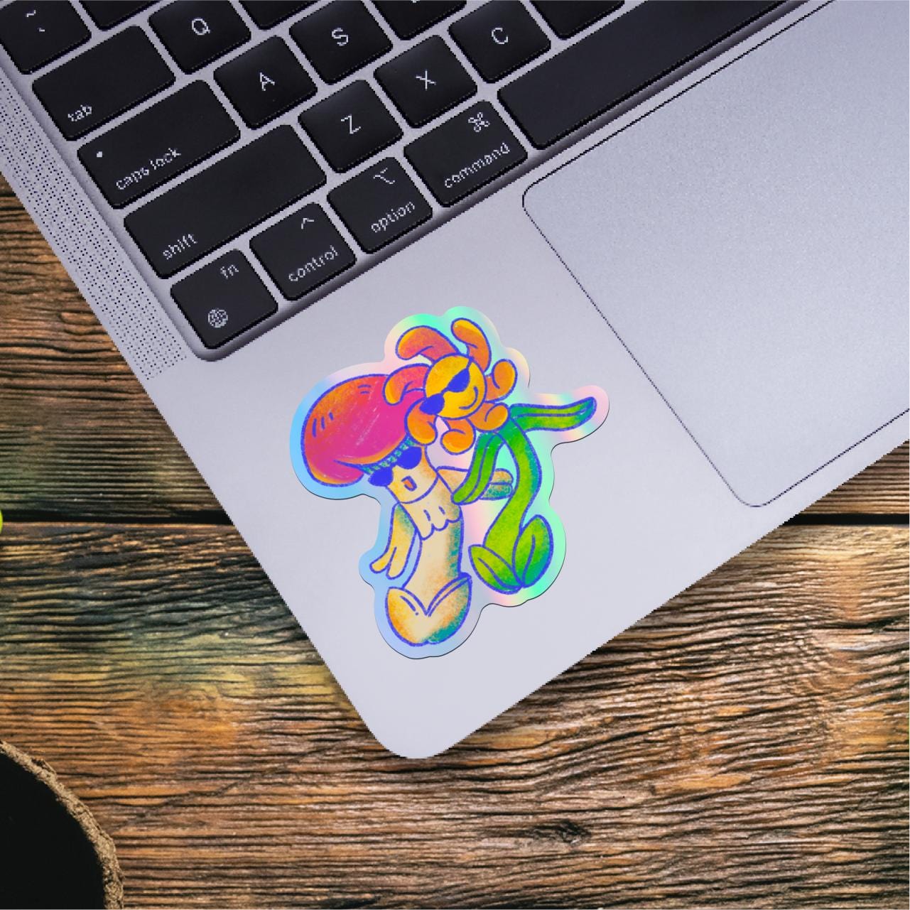  Holographic Mushroom & Frog Sticker、mySite、elrpsem3k