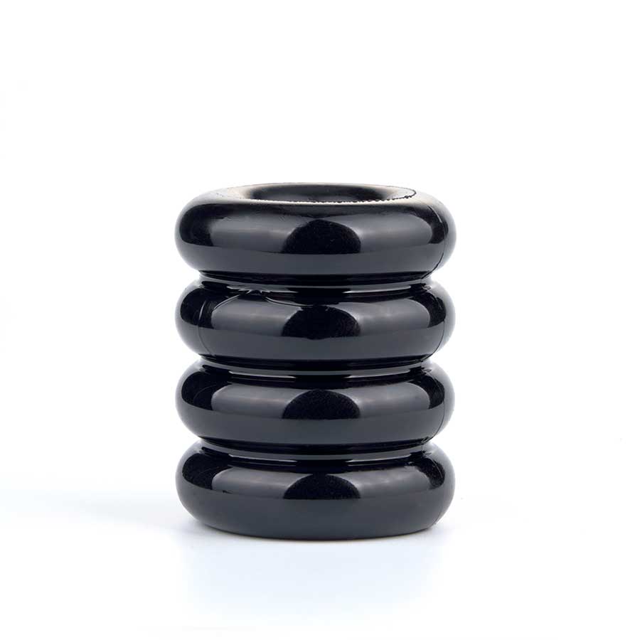 The Stack 2 Inch Ball Stretcher & Cock Ring in Black by Lynk Pleasure、mySite、bottomscart