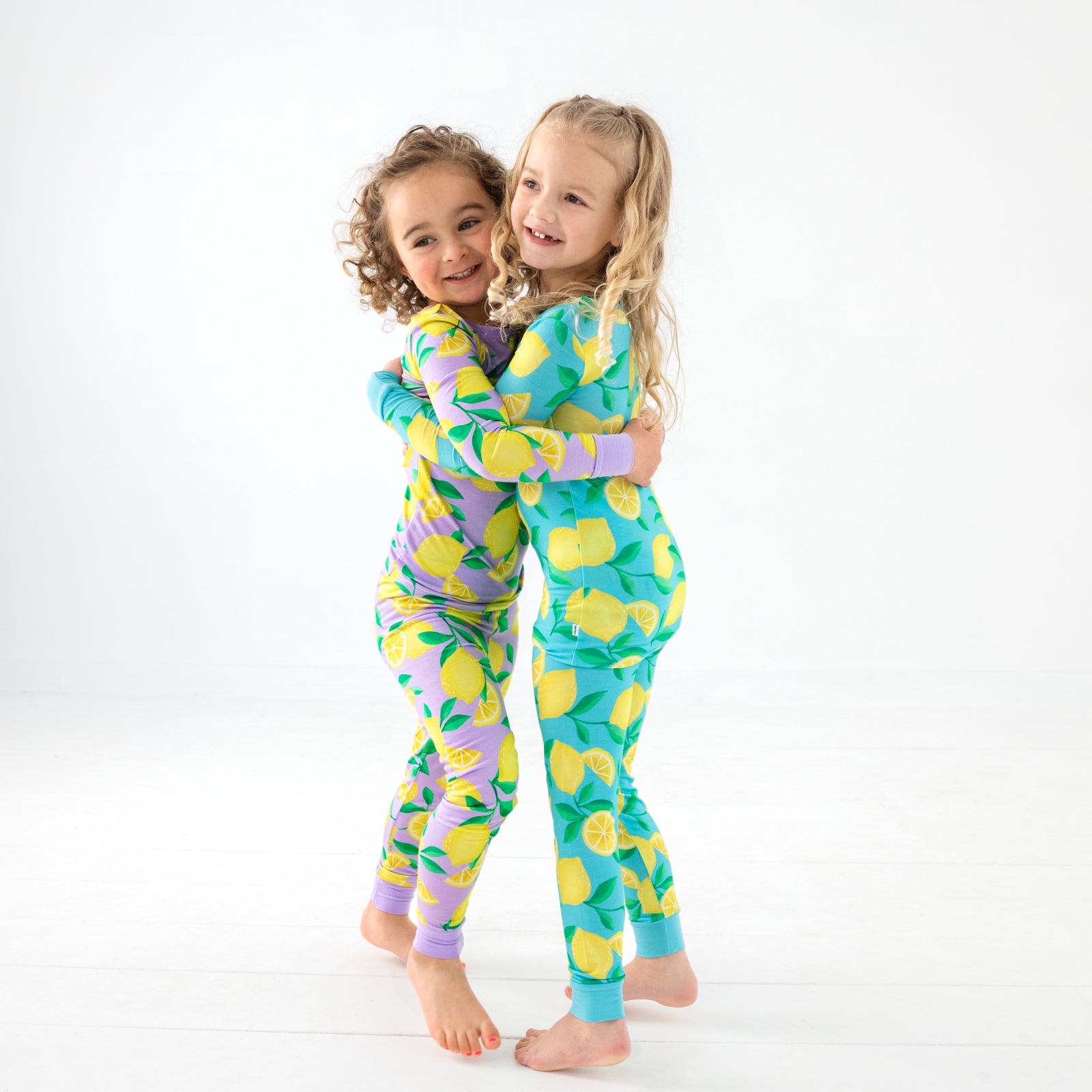 Blue Sunny Citrus Two-Piece Pajama Set、mySite、g9winljtr