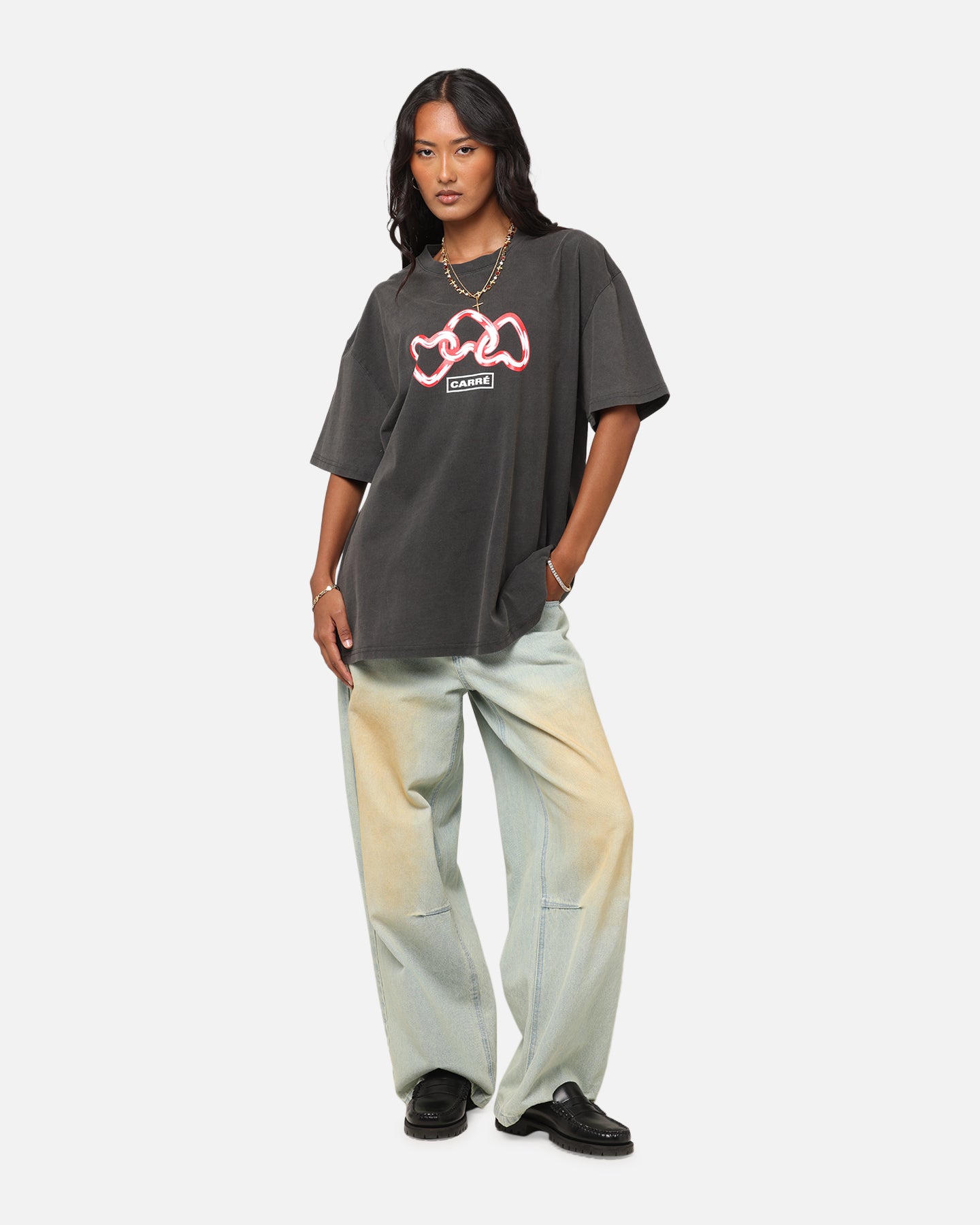 Carre Link T-Shirt Black Wash、mySite、zt4zffjzw