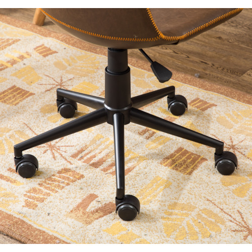 Cesena Faux Leather 360 Swivel Air Lift Office Chair, Antique Brown、、casual