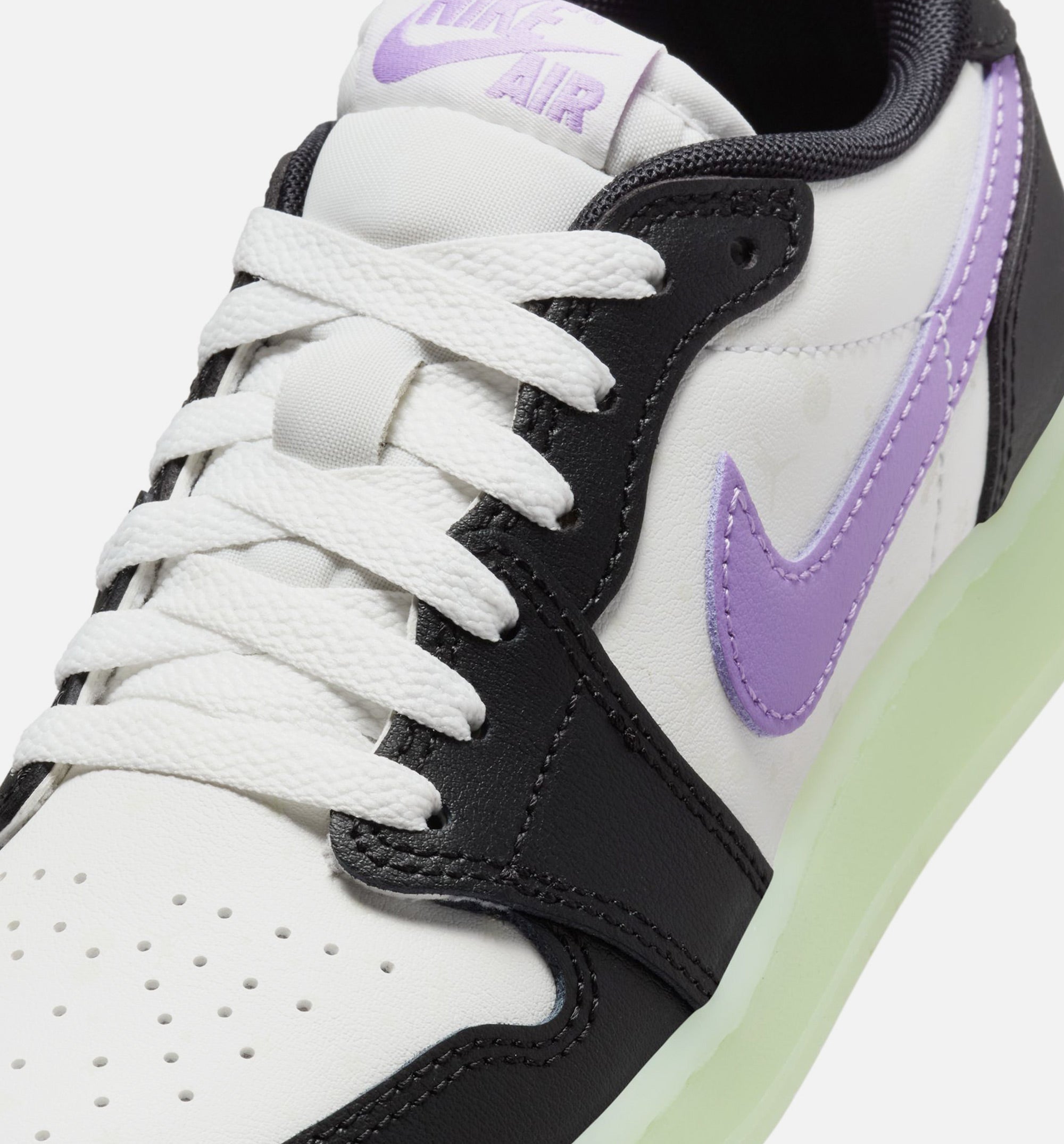 Air Jordan 1 Retro Low Black Raspberry Grade School Lifestyle Shoe - Black/Black Raspberry/Volt Tint、mySite、dreamappss