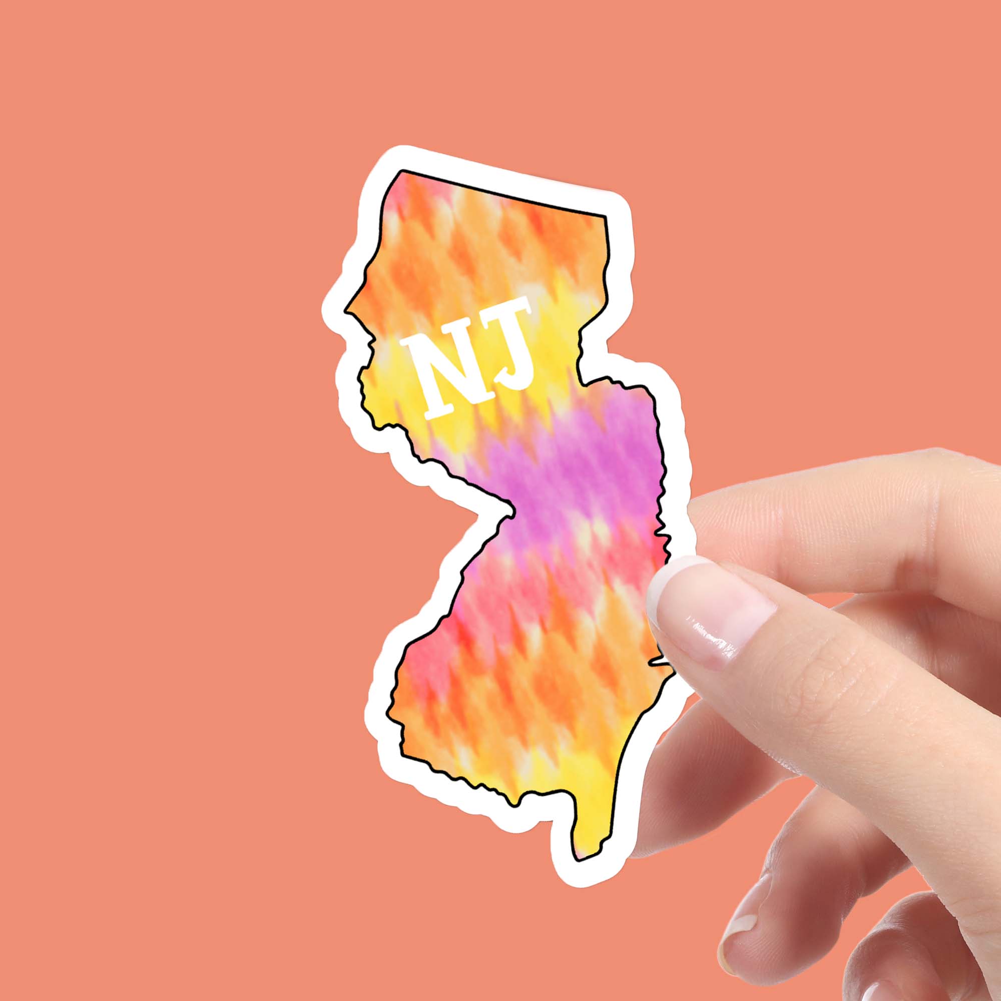  New Jersey Tie Dye Stripes Sticker、mySite、elrpsem3k